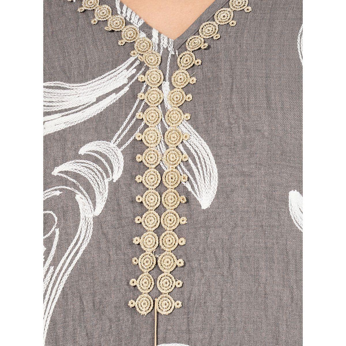 Styli All Over Embroidery Jalabiya with Gold Lace Trim-women-arabicclothing-jalabiyas-image-3