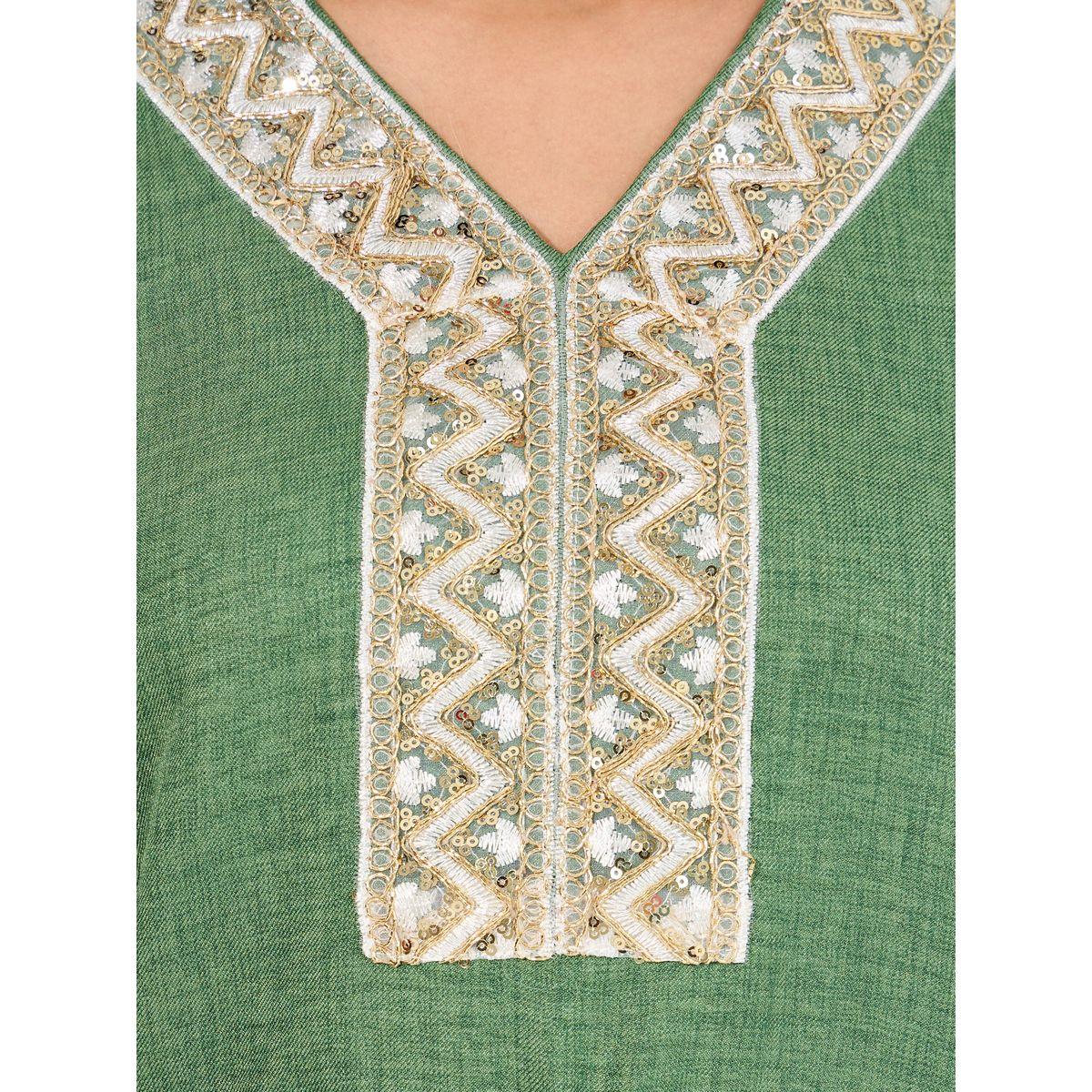 Styli Sequined Neck Decor Jalabiya-women-arabicclothing-jalabiyas-image-3
