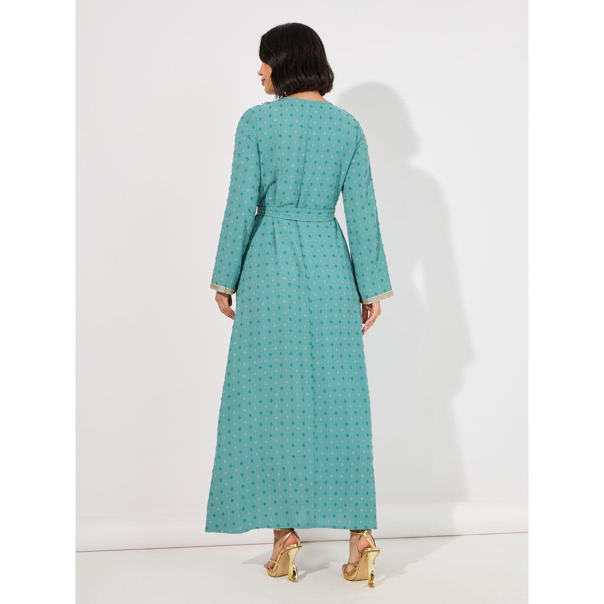 جلابية بخيوط دوبي مع ياقة منمقة-women-arabicclothing-jalabiyas-image-6