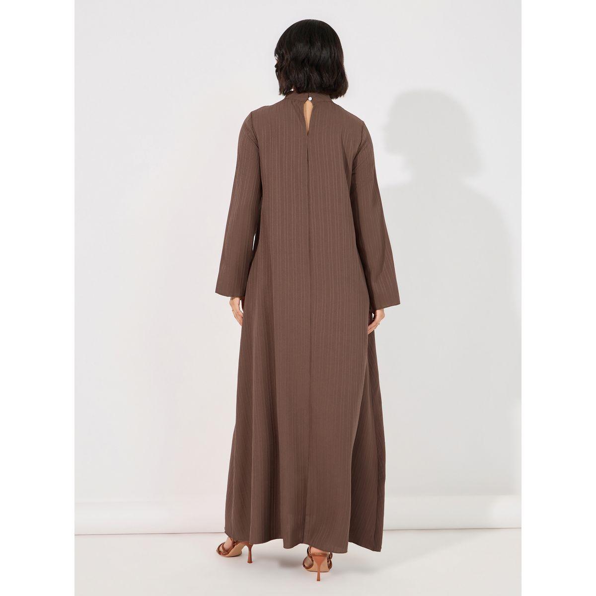 Styli Textured High Neck Jalabiya-women-arabicclothing-jalabiyas-image-6