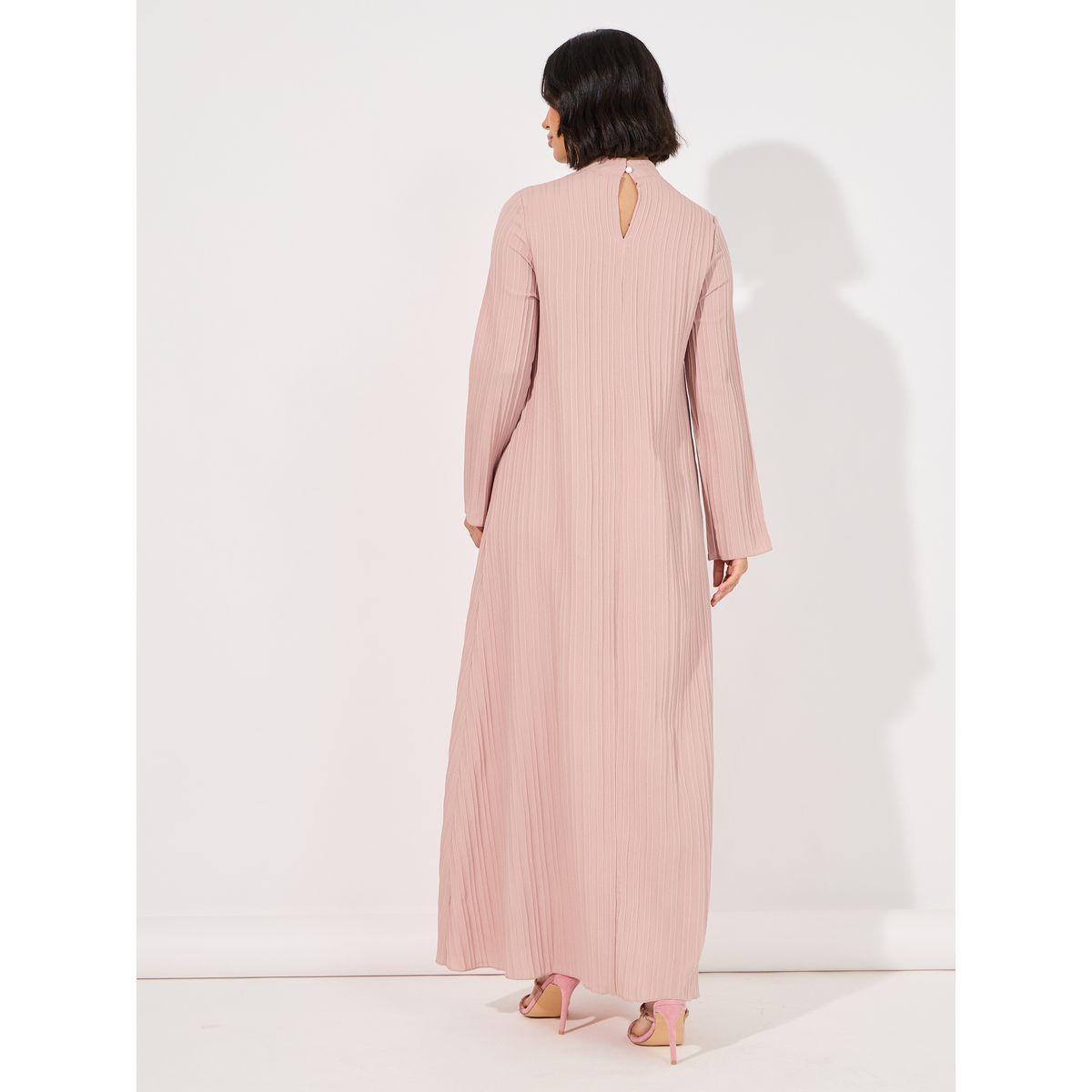 Styli Textured High Neck Jalabiya-women-arabicclothing-jalabiyas-image-6