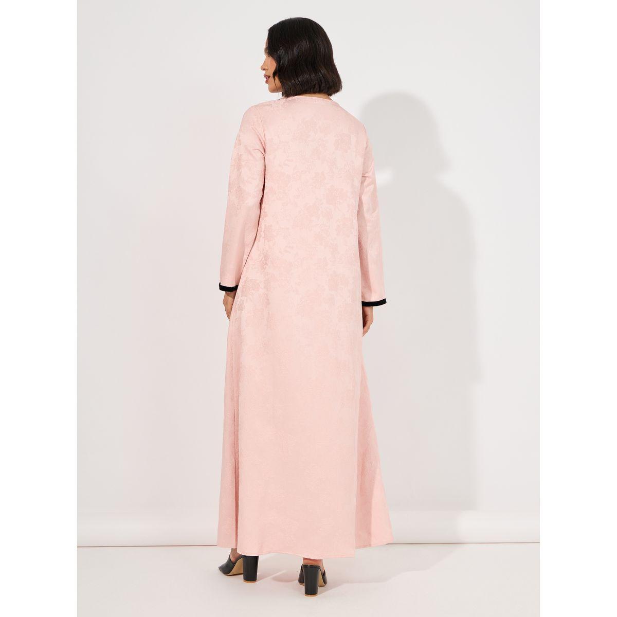 جلابية جاكار بتفاصيل مخمل وأزرار-women-arabicclothing-jalabiyas-image-6