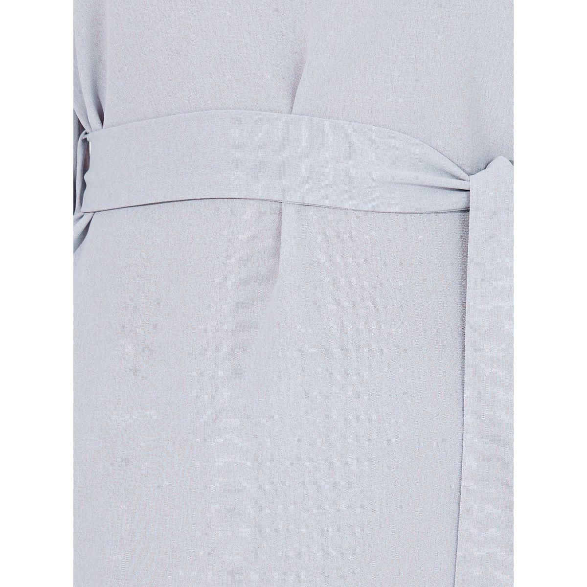 Styli Solid Cuff Sleeves Longline Top & Wide Leg Pants Modest Set-women-arabicclothing-sets-image-3