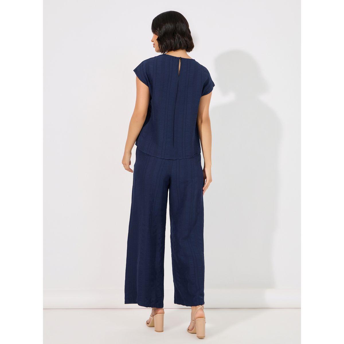 Styli Textured Top & Wide Leg Pants Modest Set-women-clothing-coordsets-image-4
