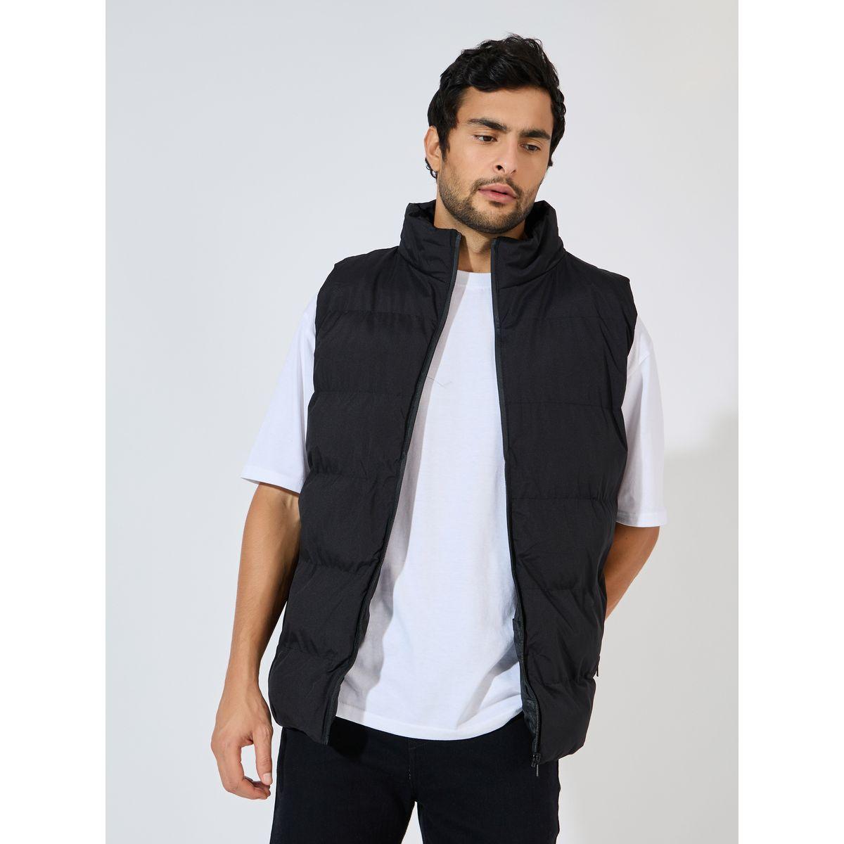 Styli Quilted Sleeveless Puffer Jacket with Zip Detail-men-clothing-jacketsandblazers-jackets-image-1