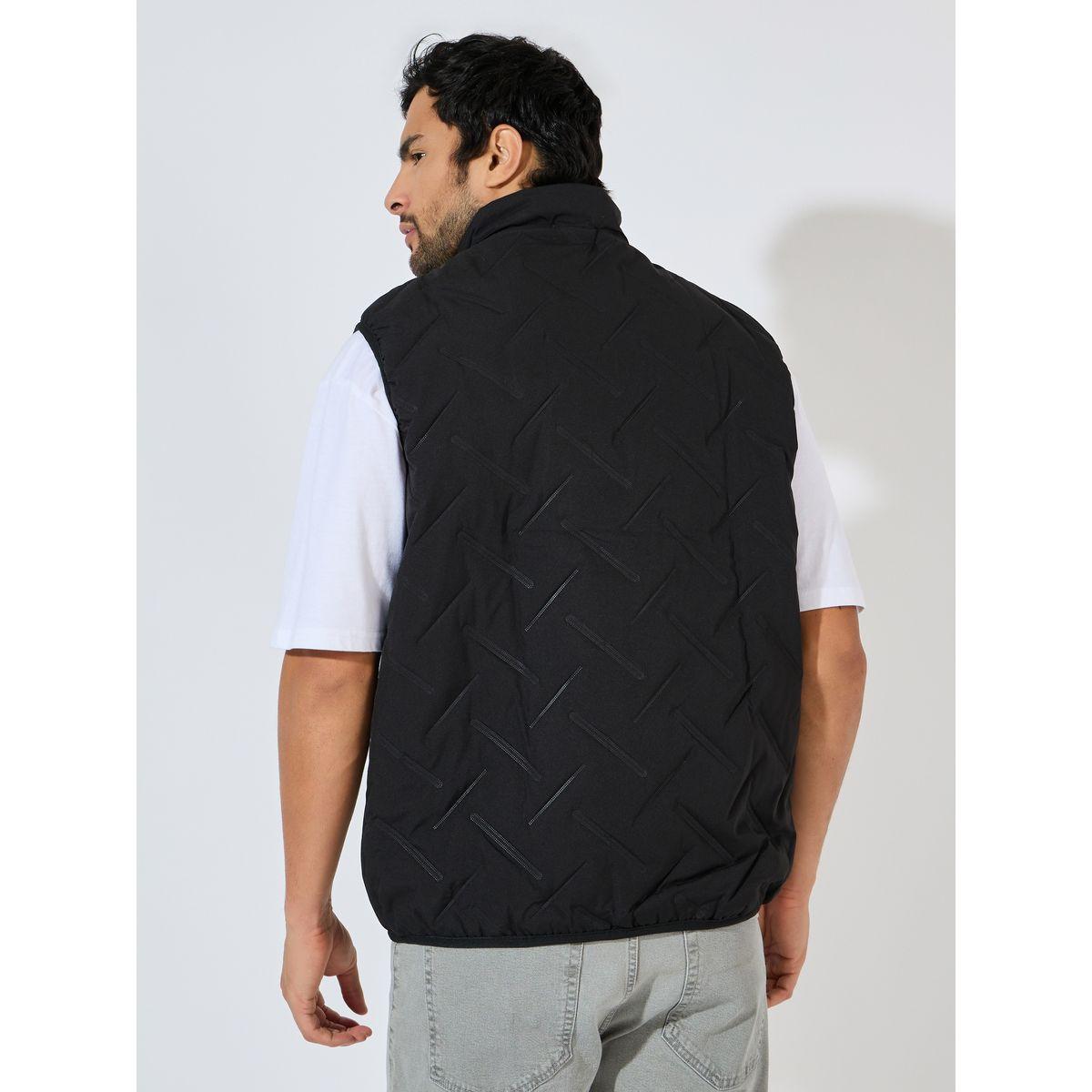 Styli Diagonal Quilted Sleeveless Puffer Jacket with Welt Pockets-men-clothing-jacketsandblazers-jackets-image-5