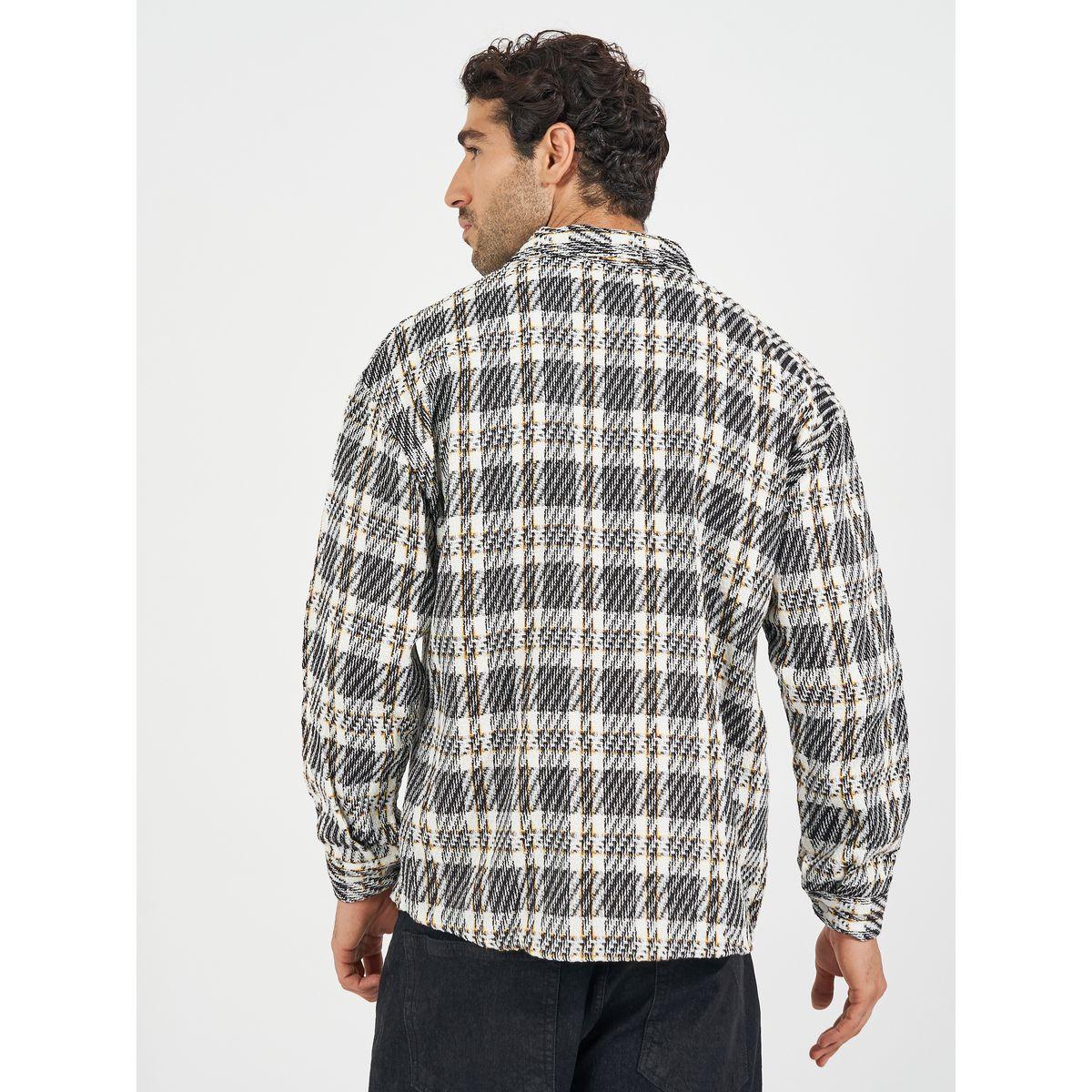 شاكيت تويد فضفاض مع أزرار غلق-men-clothing-jacketsandblazers-jackets-image-1