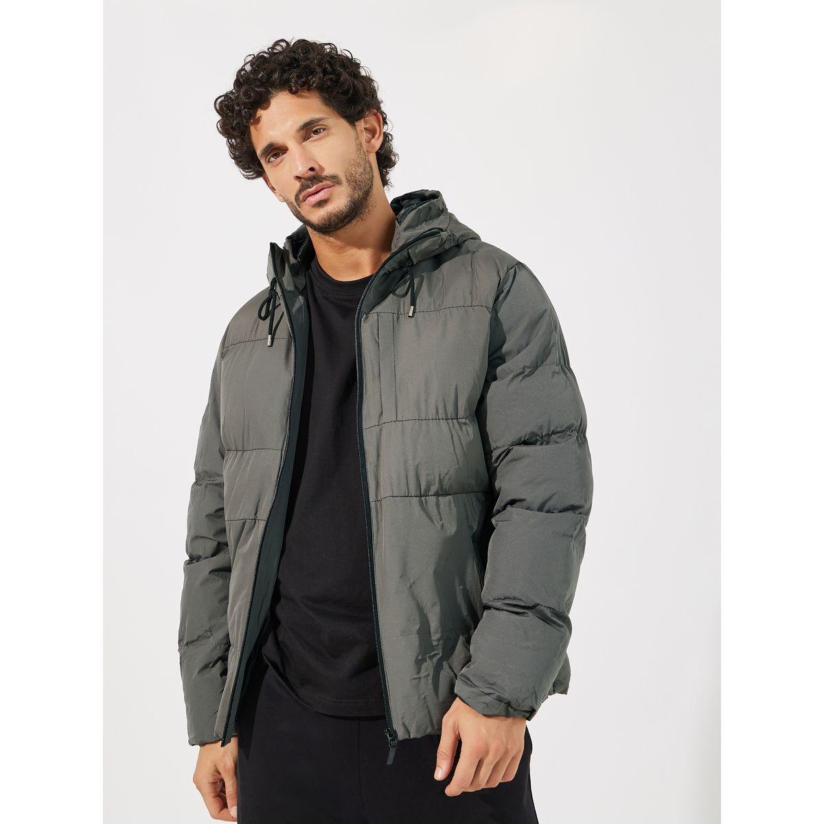 Styli Quilted Hooded Heavy Puffer Jacket with Front Zip-men-clothing-jacketsandblazers-jackets-image-1
