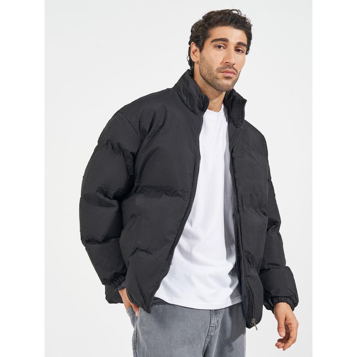 Styli Quilted High Neck Heavy Puffer Jacket with Front Zip-men-clothing-jacketsandblazers-jackets-image-1