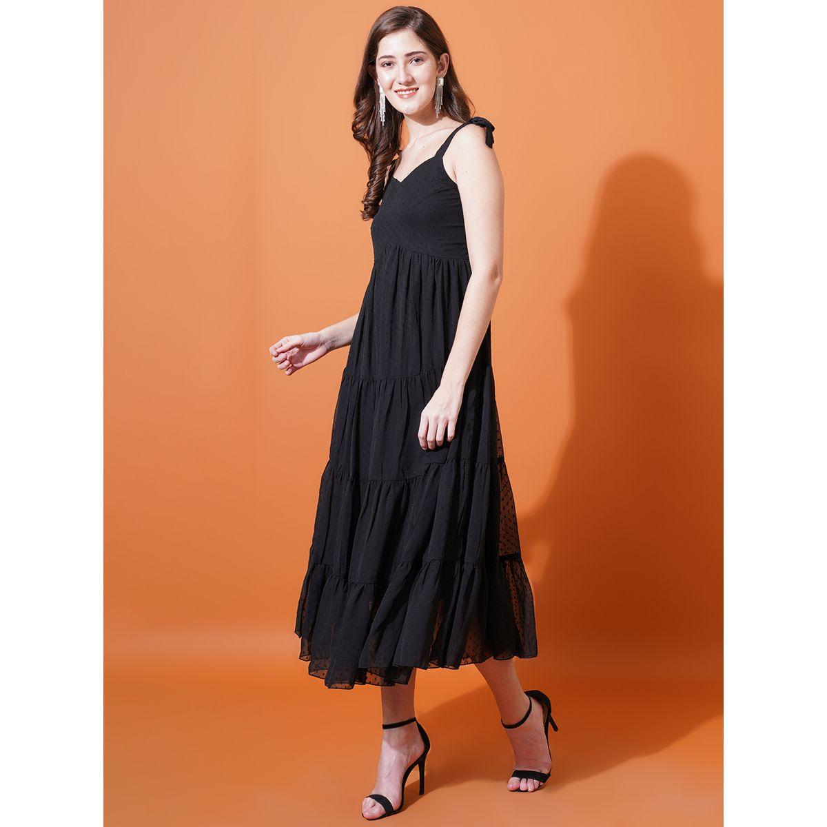 U&F X Styli  Dobby Sweetheart Neck Tiered Midi Dress-women-clothing-dresses-image-3