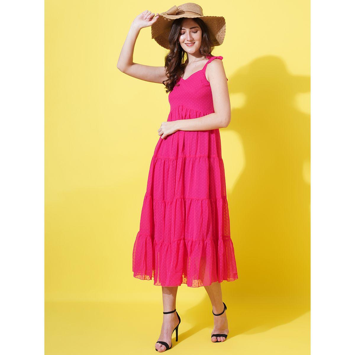 U&F X Styli  Dobby Sweetheart Neck Tiered Midi Dress-women-clothing-dresses-image-4