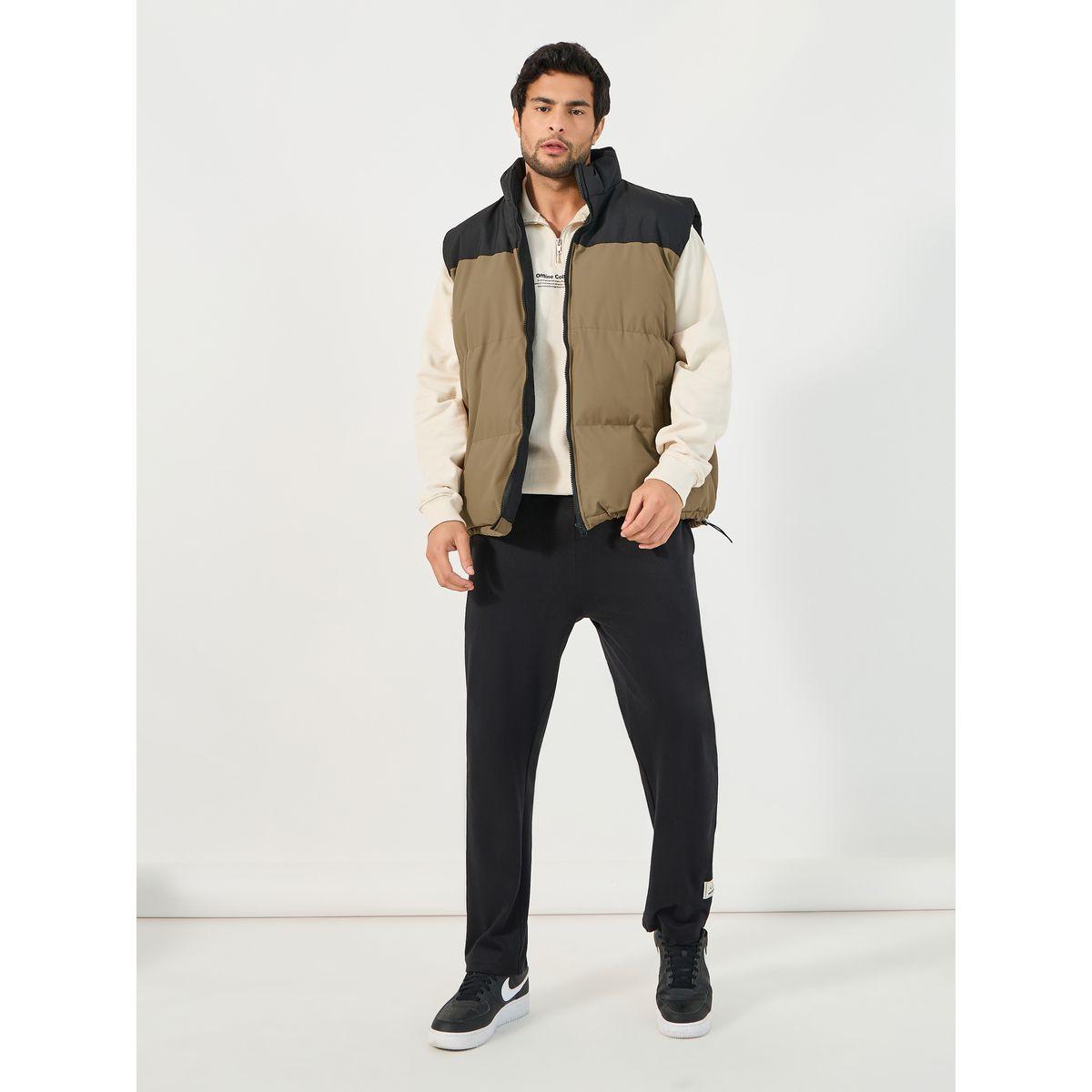 Styli Quilted Color Block Sleeveless Puffer Jacket with Welt Pockets-men-clothing-jacketsandblazers-jackets-image-2