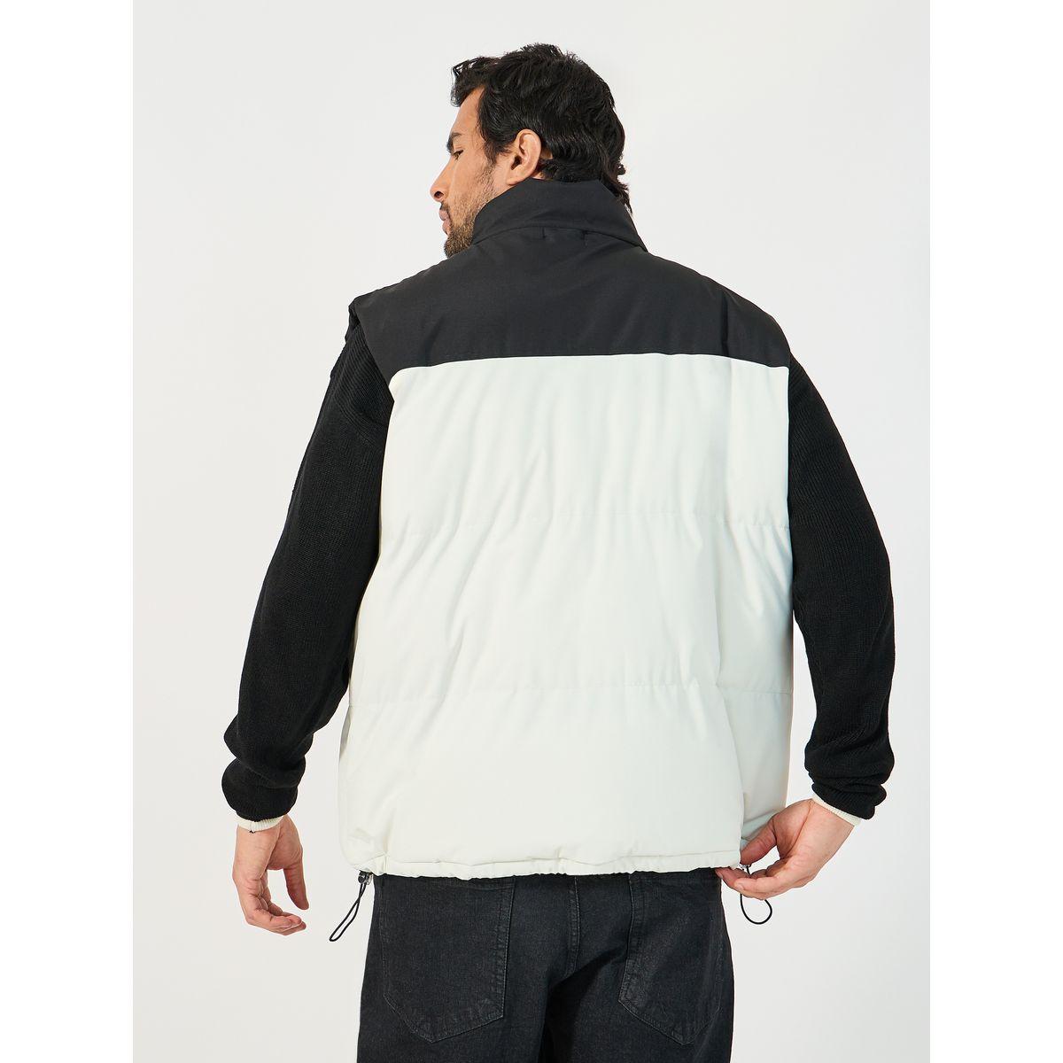Styli Quilted Color Block Sleeveless Puffer Jacket with Welt Pockets-men-clothing-jacketsandblazers-jackets-image-5