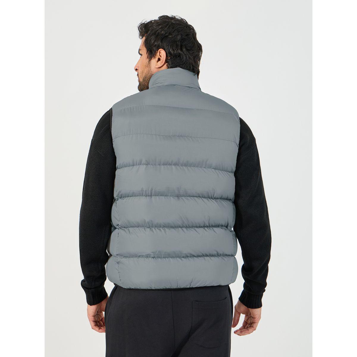 Styli Sleeveless Puffer Jacket with Contrast Zipper Detail-men-clothing-jacketsandblazers-jackets-image-5