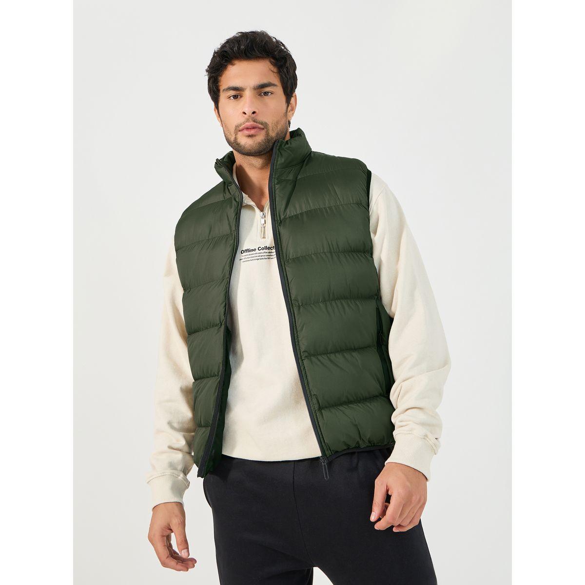 Styli Sleeveless Puffer Jacket with Contrast Zipper Detail-men-clothing-jacketsandblazers-jackets-image-3