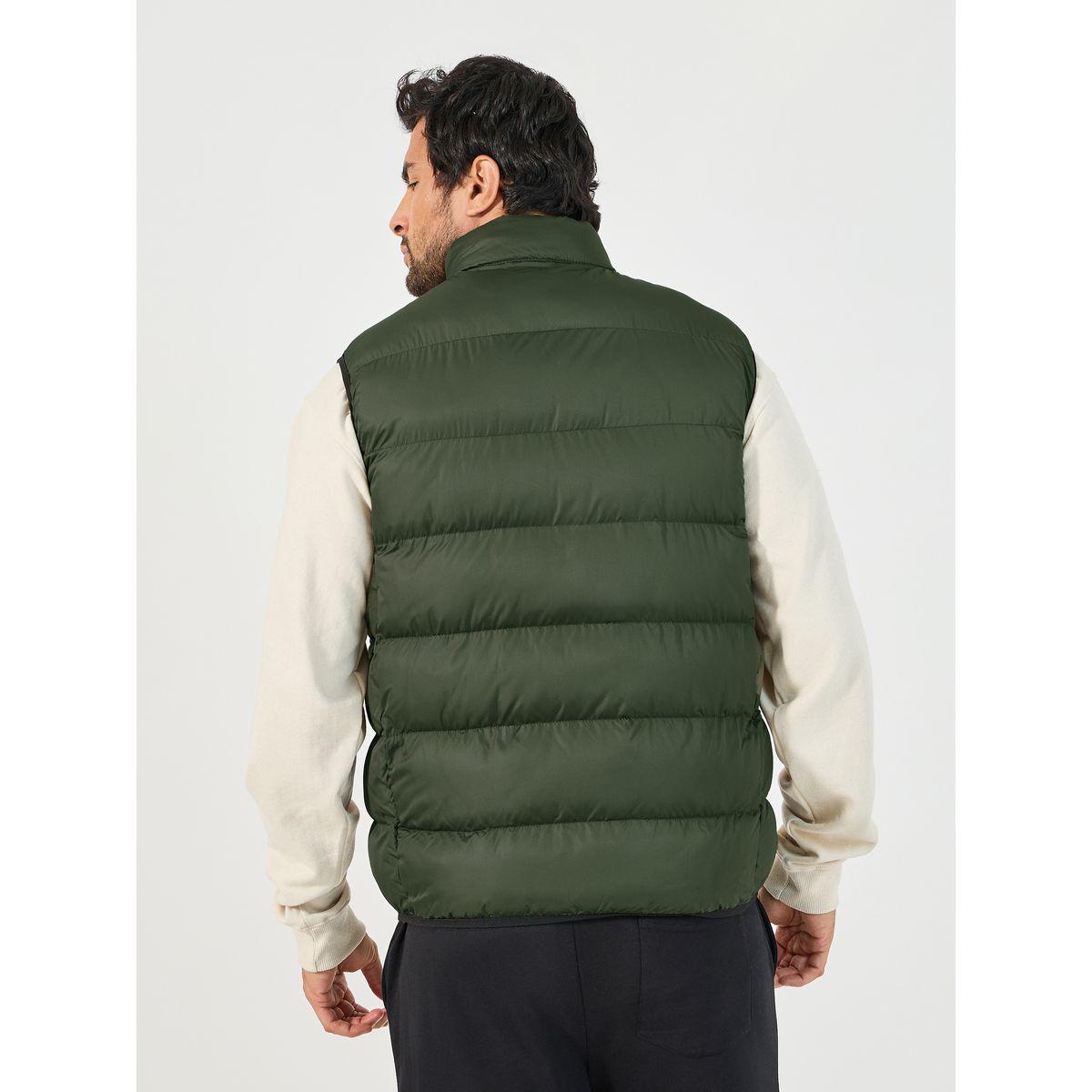 Styli Sleeveless Puffer Jacket with Contrast Zipper Detail-men-clothing-jacketsandblazers-jackets-image-5