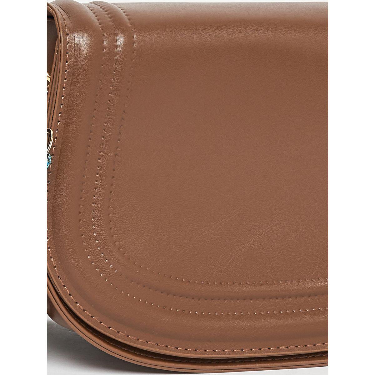 Styli Solid Crossbody Bag with Patterned Strap-women-bagsandwallets-handbags-image-3