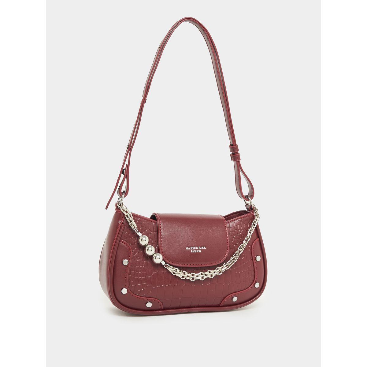 Styli Textured Shoulder Bag with Adjustable Strap-women-bagsandwallets-handbags-image-1