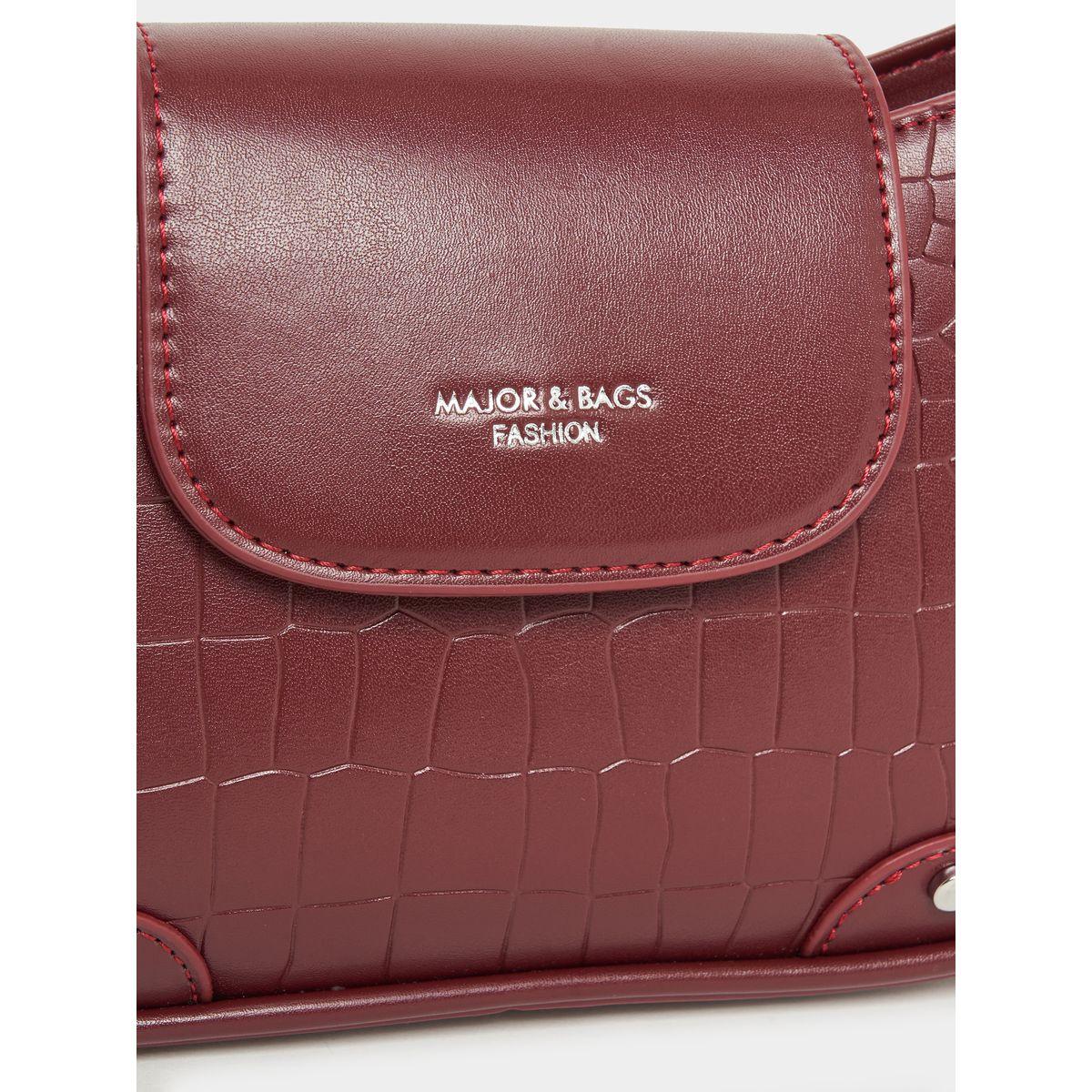 Styli Textured Shoulder Bag with Adjustable Strap-women-bagsandwallets-handbags-image-3