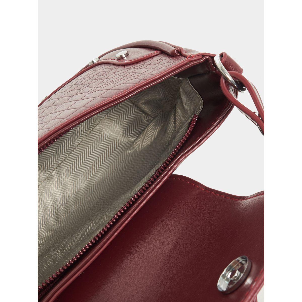 Styli Textured Shoulder Bag with Adjustable Strap-women-bagsandwallets-handbags-image-4