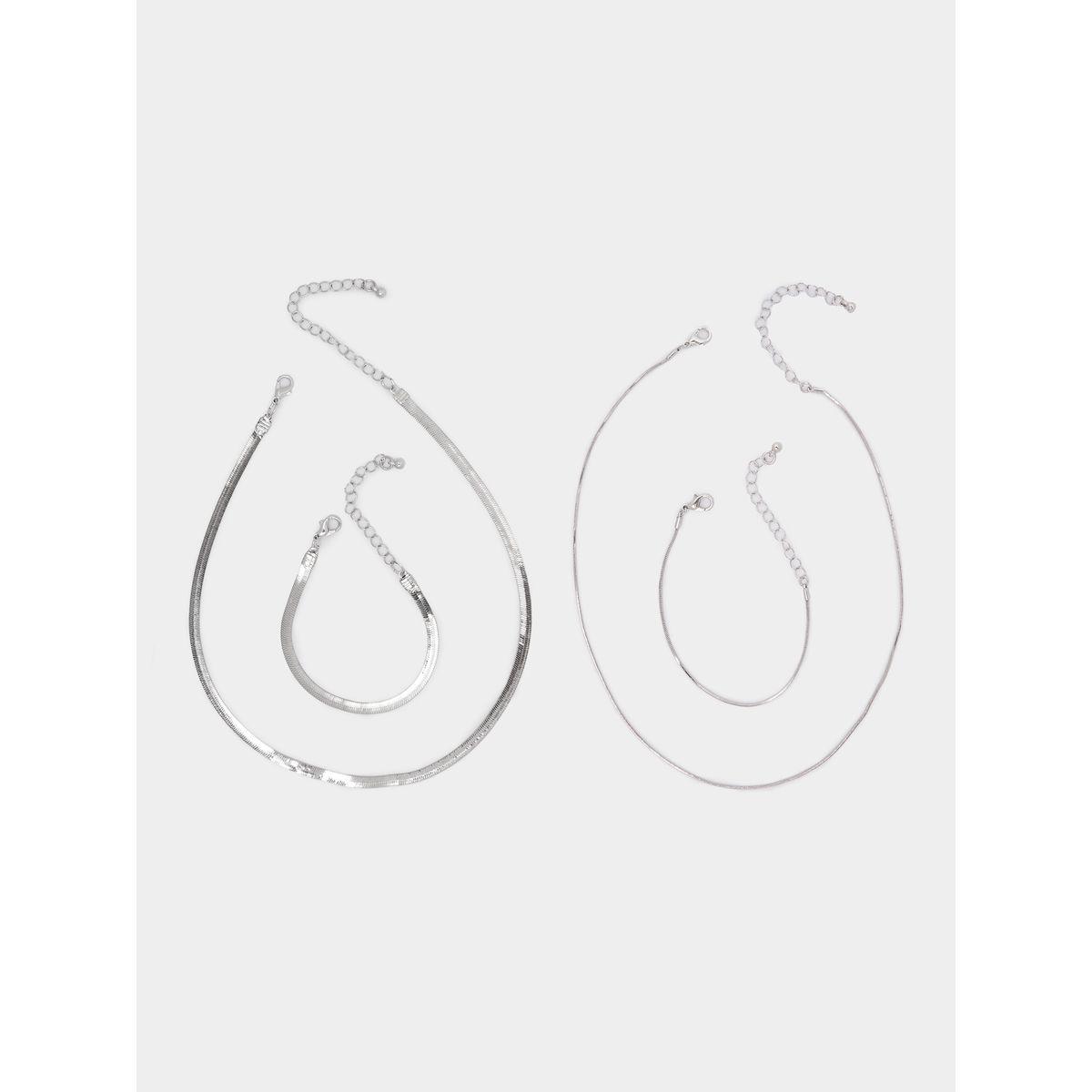 مجموعة من عقد مع سوار يد كاجوال-women-watchesandjewellery-jewellery-necklacesandpendants-image-1
