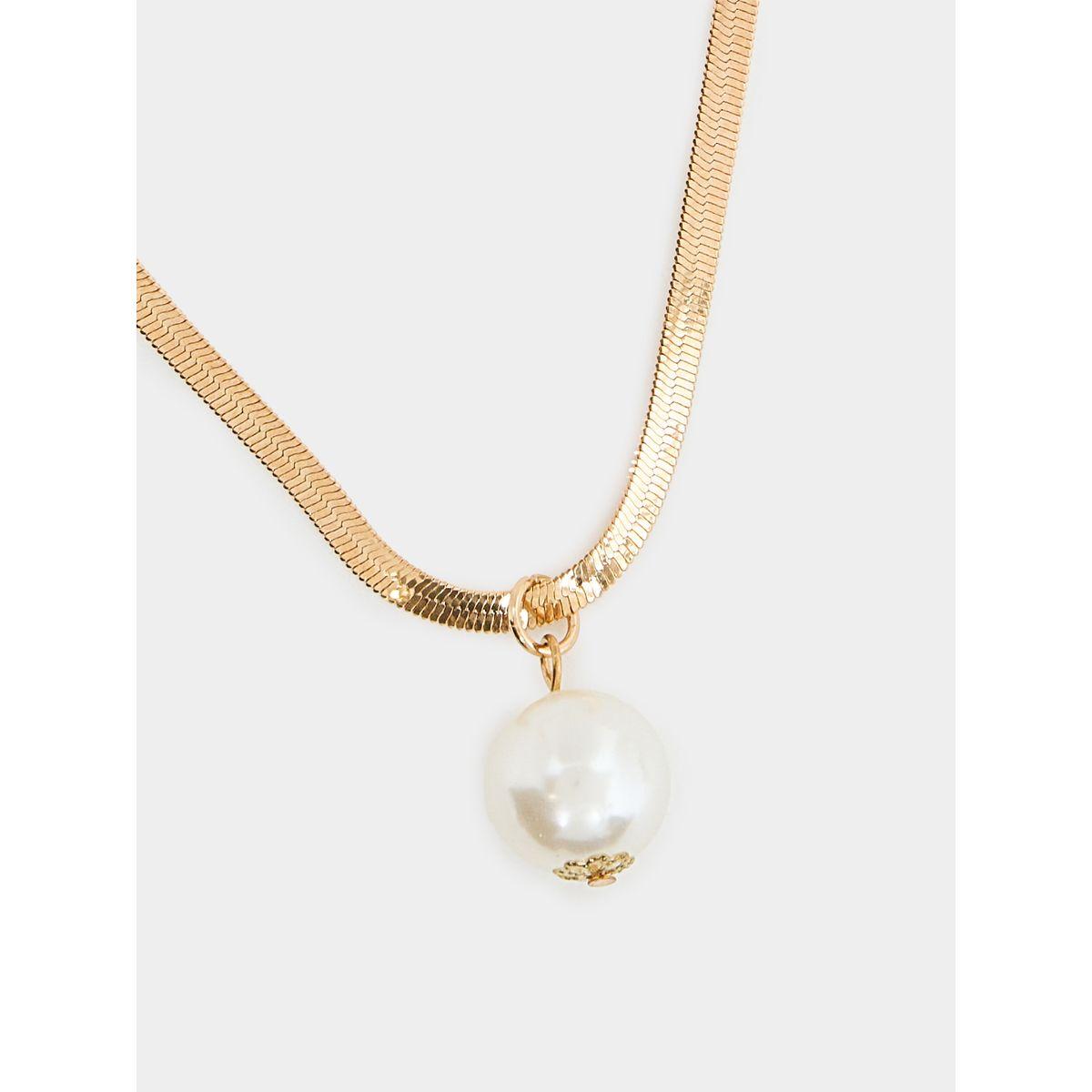 Styli Set of 2 - Half Pearl Flat Chain Necklace-women-watchesandjewellery-jewellery-necklacesandpendants-image-4