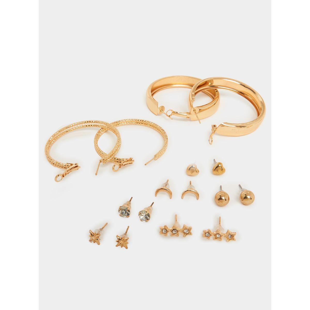 Styli Set of 9 - Star Accent Assorted Earrings-women-watchesandjewellery-jewellery-earrings-image-2
