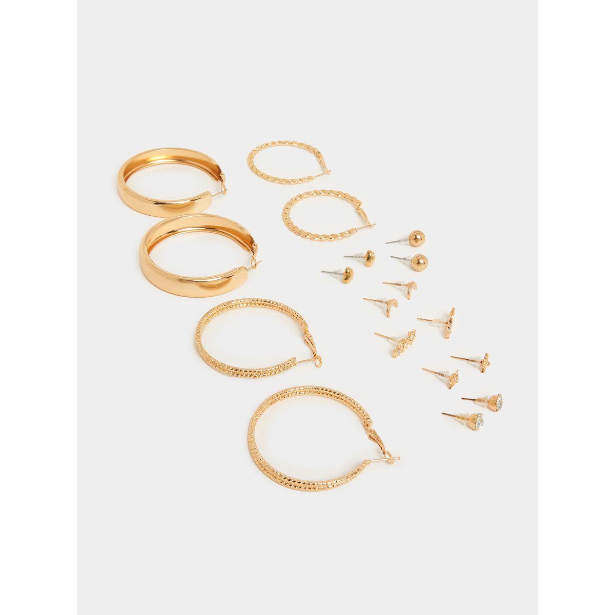 Styli Set of 9 - Star Accent Assorted Earrings-women-watchesandjewellery-jewellery-earrings-image-3