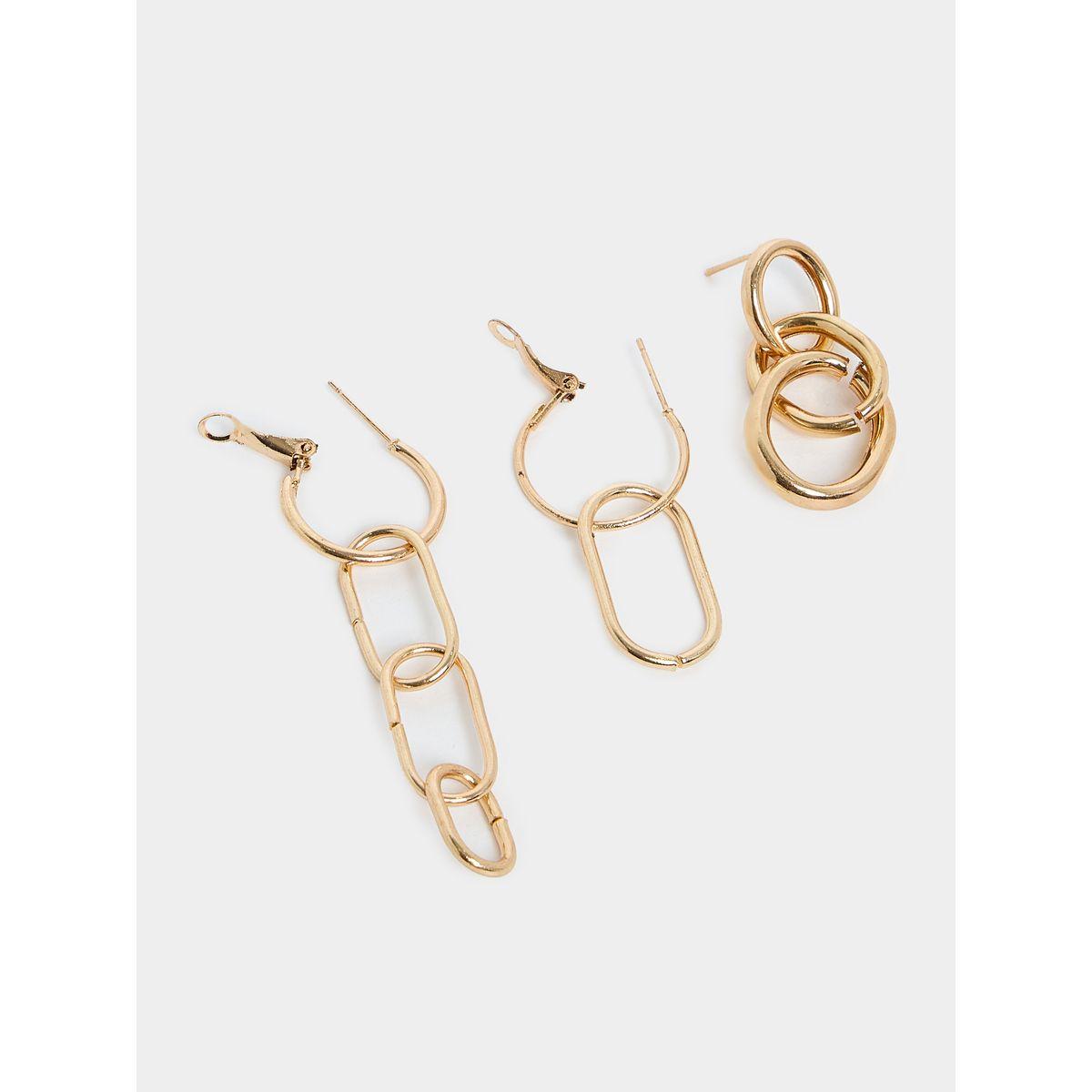 Styli Set of 3 - Long Chain Earrings-women-watchesandjewellery-jewellery-earrings-image-2