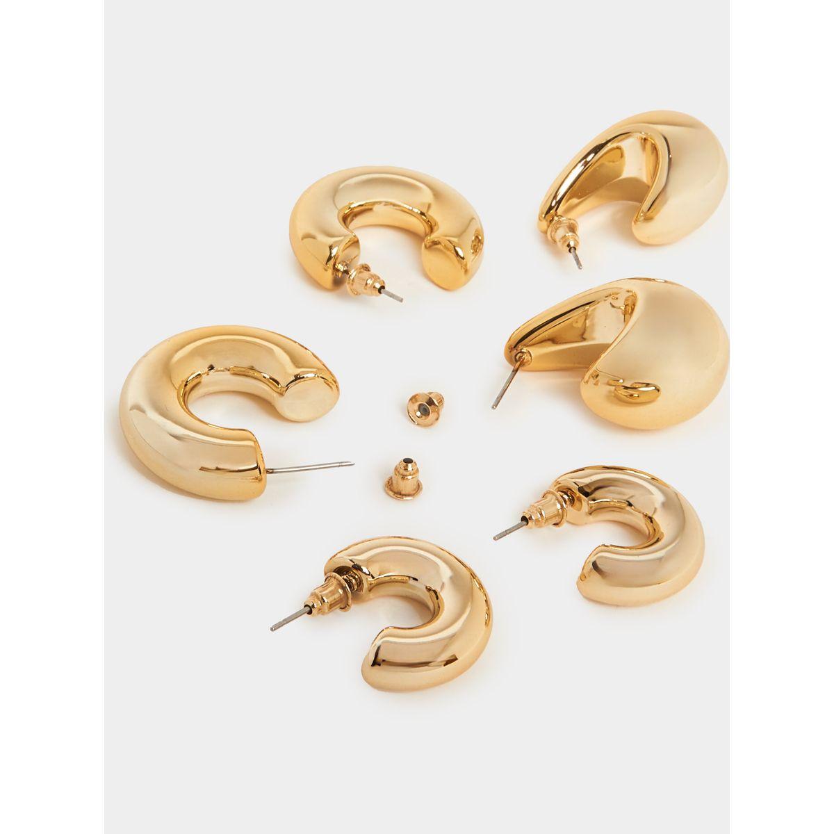 مجموعة من 3 أقراط أذن كاجوال-women-watchesandjewellery-jewellery-earrings-image-2