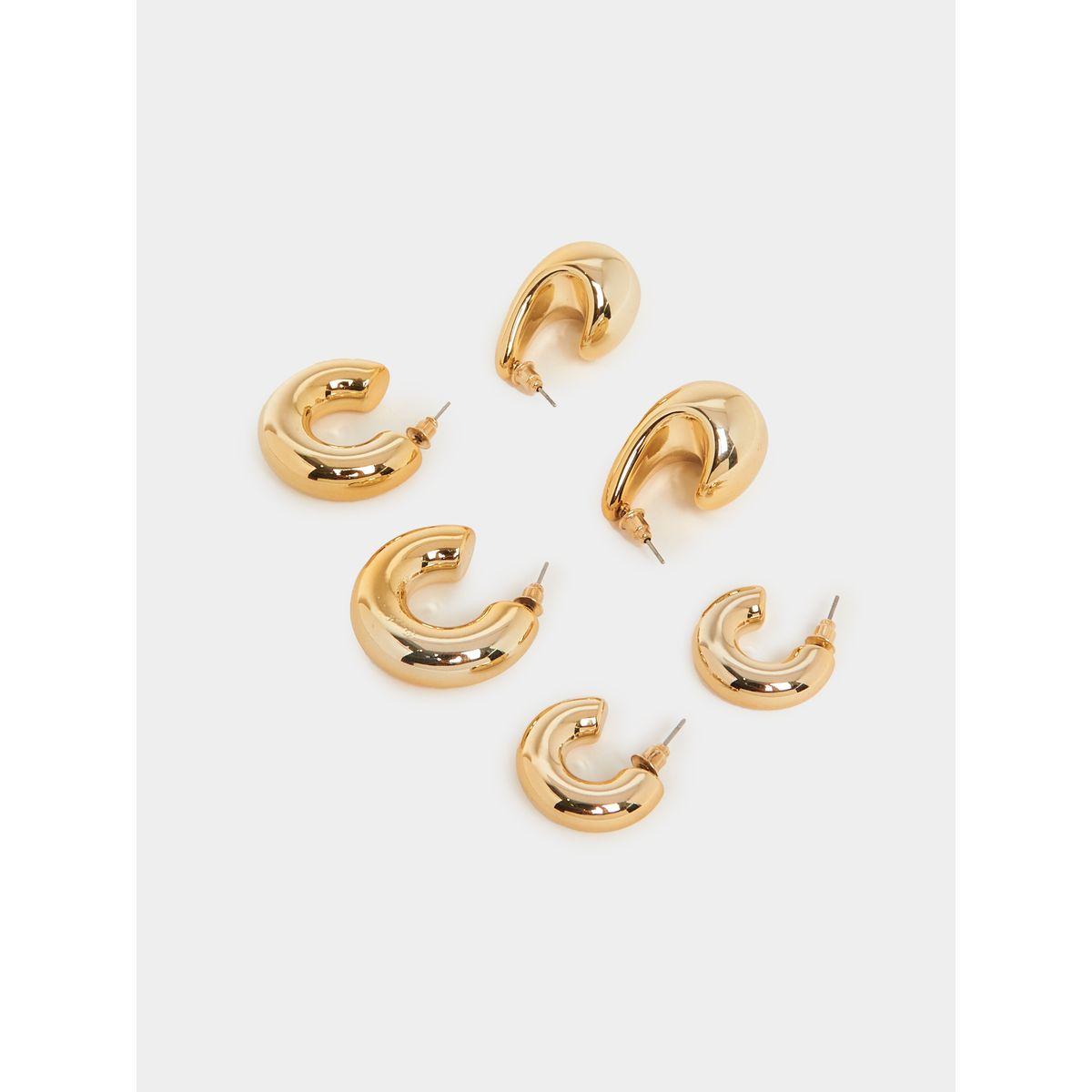 مجموعة من 3 أقراط أذن كاجوال-women-watchesandjewellery-jewellery-earrings-image-3