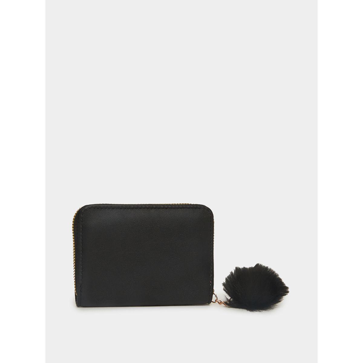 Styli Textured Wallet with Pompom Accent-women-bagsandwallets-wallets-image-2