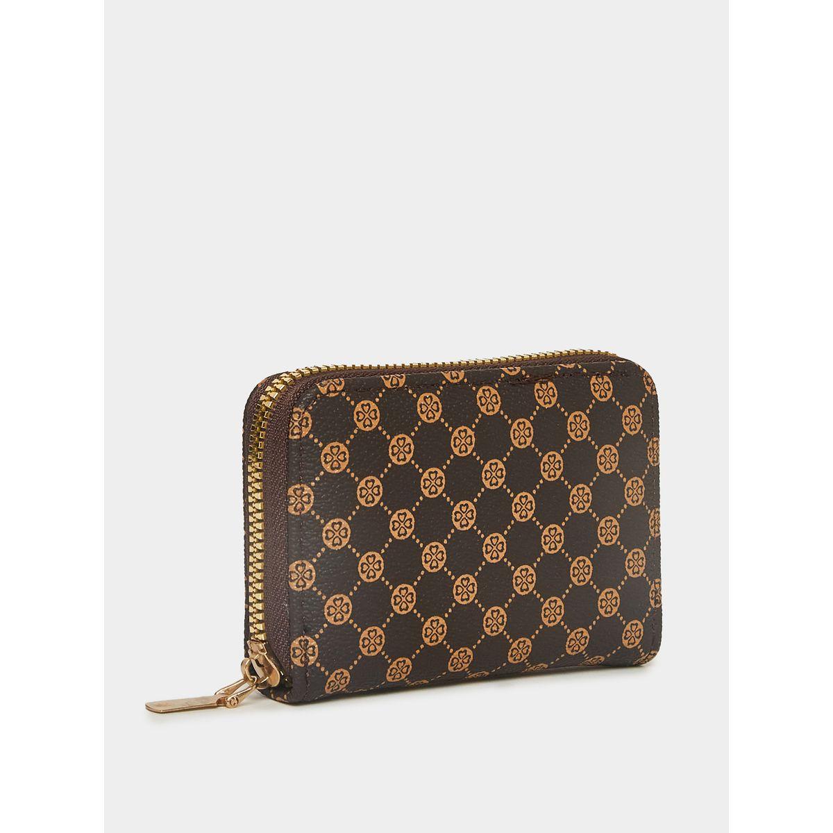 Styli Textured Print Wallet with Zip Closure-women-bagsandwallets-wallets-image-1