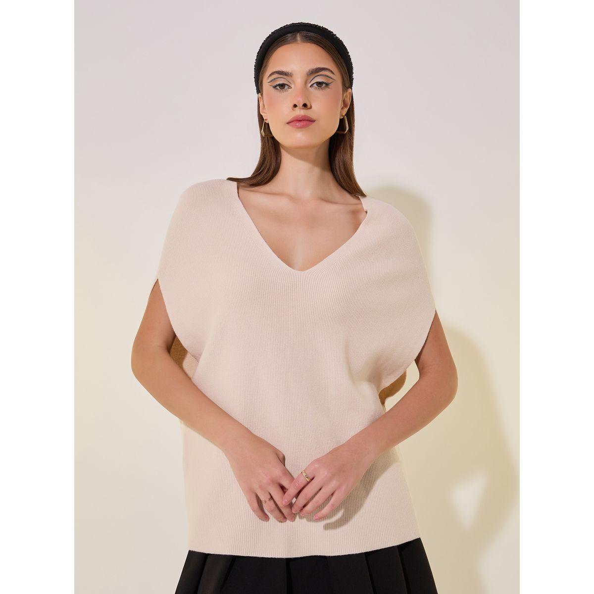 سترة سترة متماسكة الصلبة على شكل حرف V-women-winterwear-cardigansandjumpers-cardigans-image-2