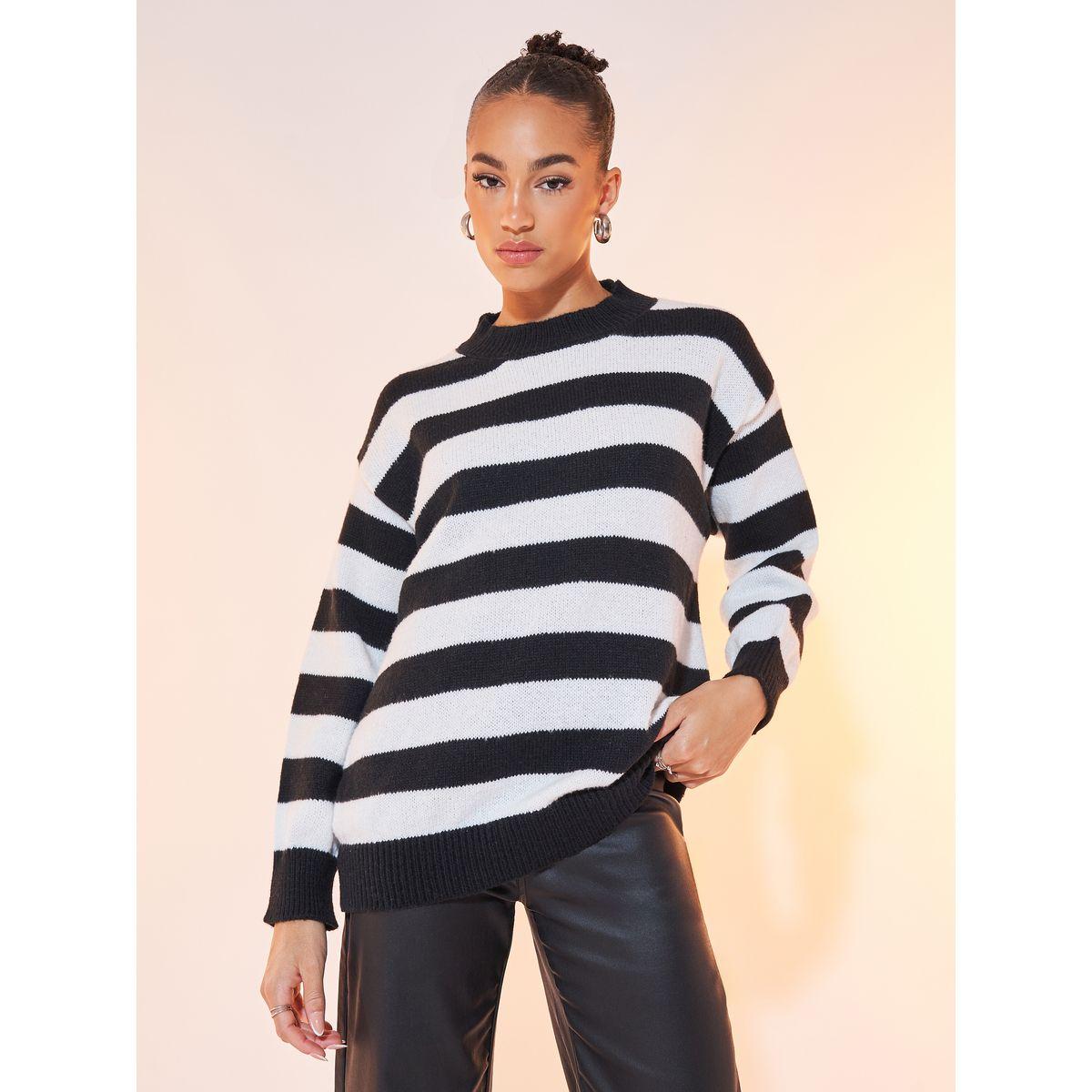 Styli Striped Dropped Shoulder Sweater-women-clothing-cardigansandjumpers-jumpers-image-3