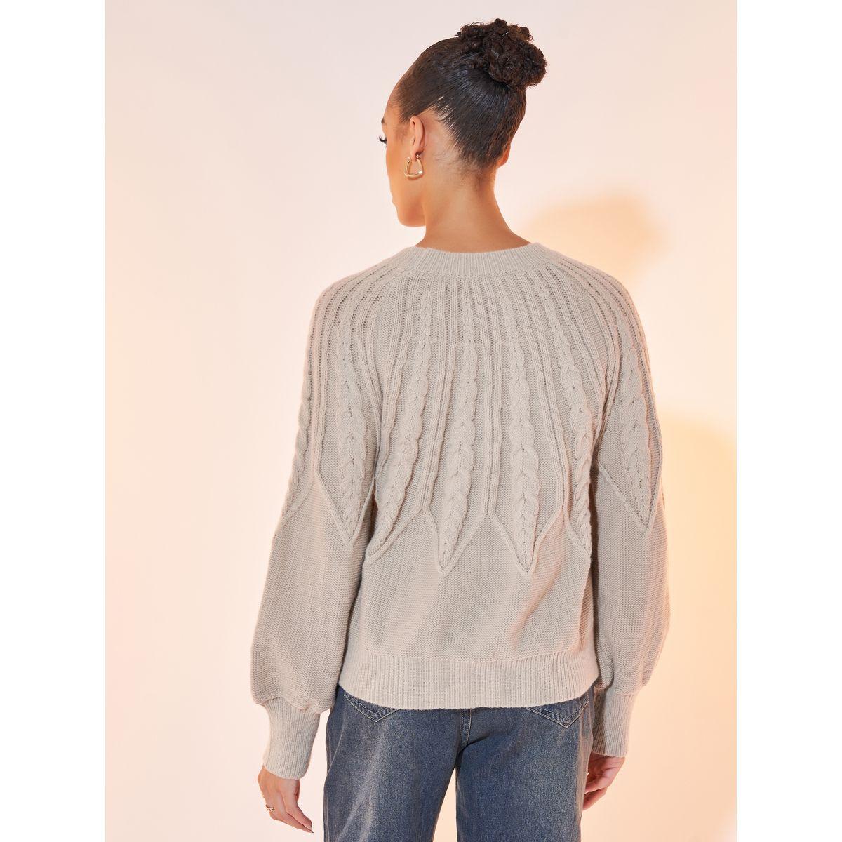 Styli Solid Round Neck Long Sleeve Sweater-women-clothing-cardigansandjumpers-jumpers-image-4
