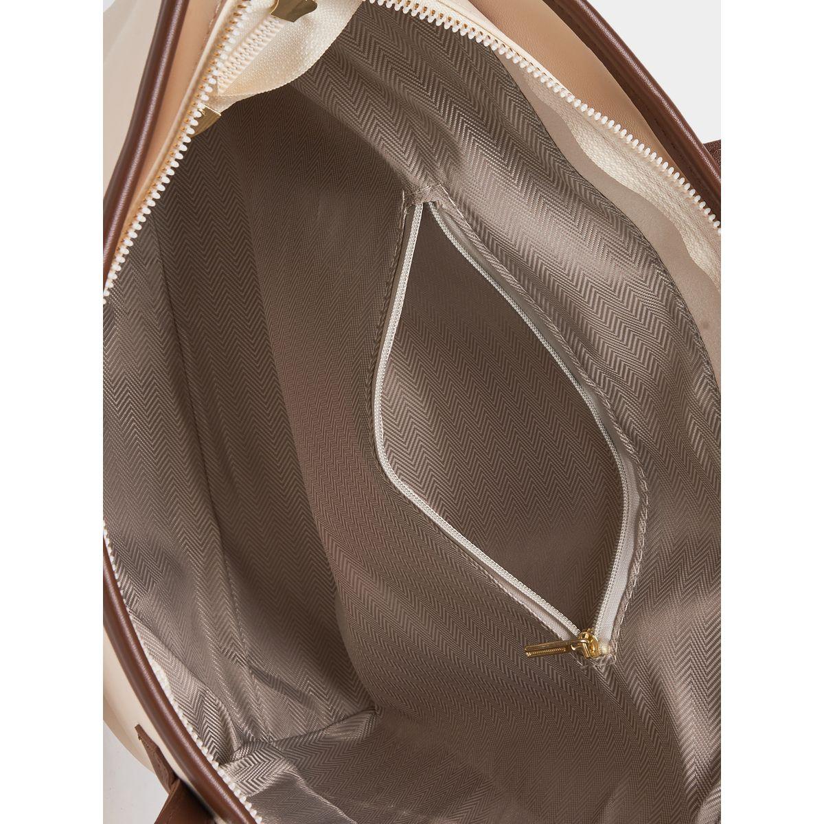 Styli Contrast Trim Shoulder Bag with Scarf-women-bagsandwallets-handbags-image-4