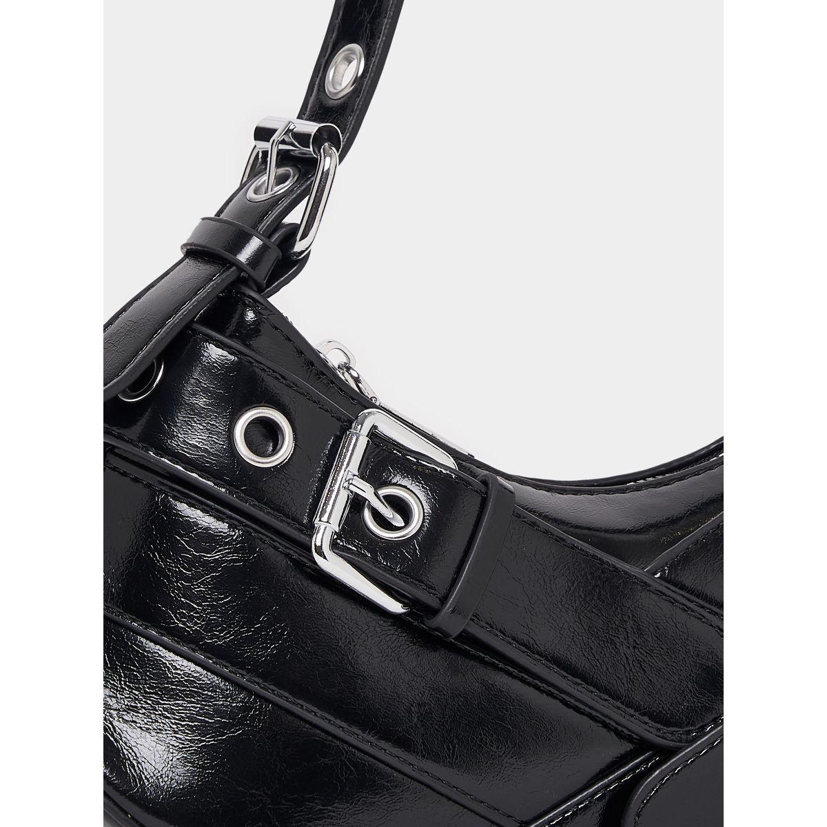 Styli Belted Shoulder Bag with Adjustable Strap-women-bagsandwallets-handbags-image-3