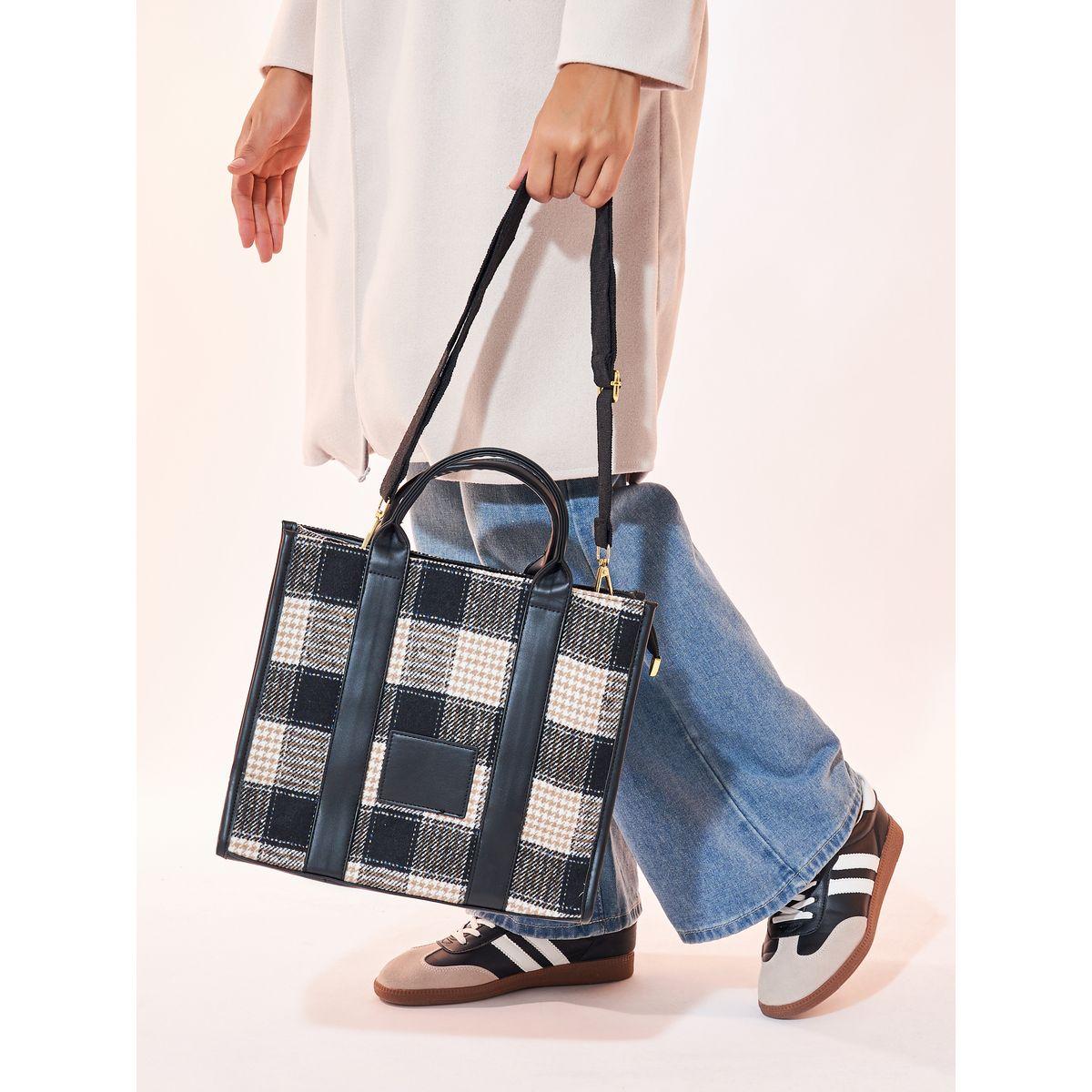 Styli Checked Design Handbag-women-bagsandwallets-handbags-image-3