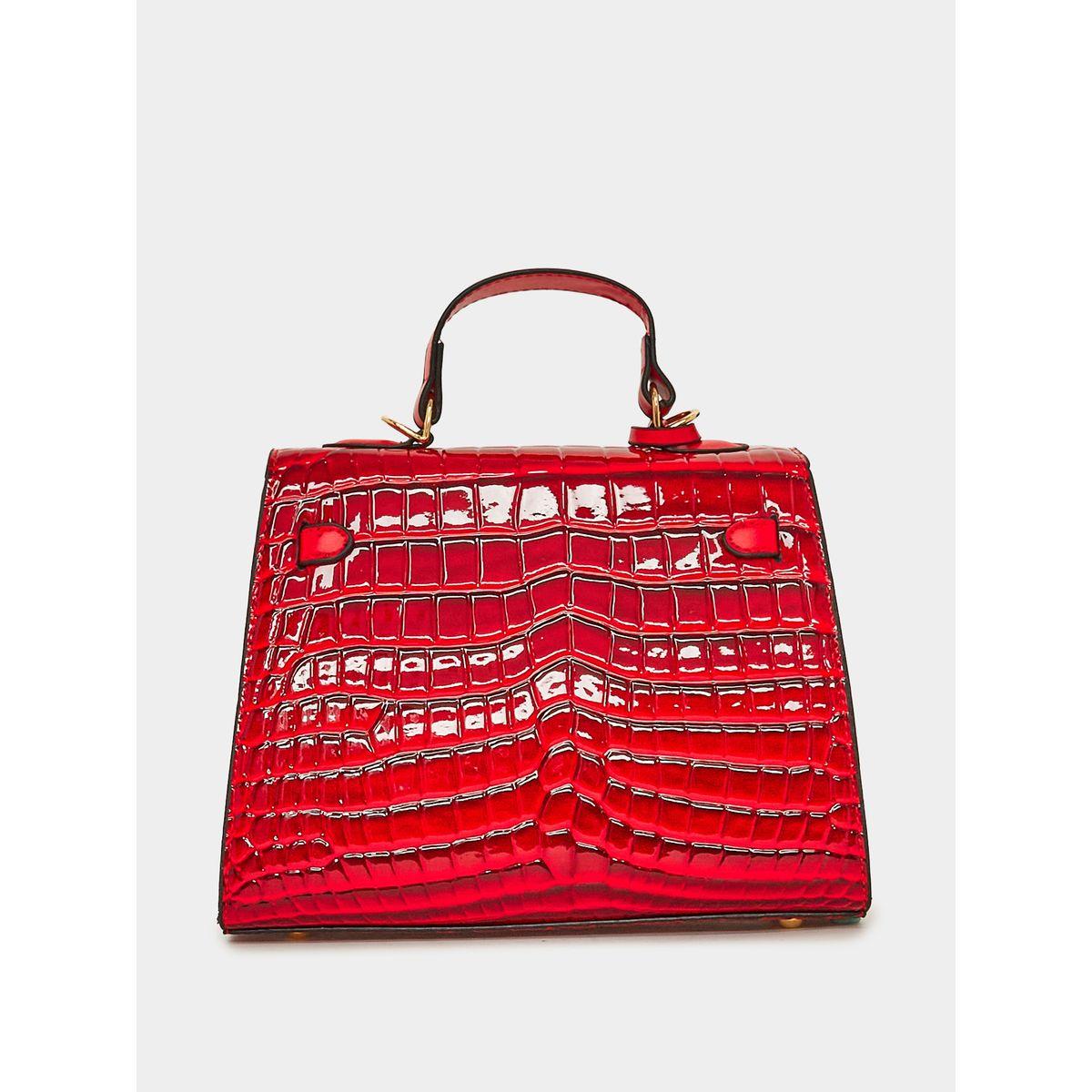 Styli Croc Skin Textured Handbag-women-bagsandwallets-handbags-image-2