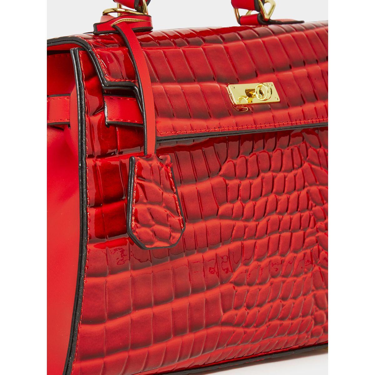 Styli Croc Skin Textured Handbag-women-bagsandwallets-handbags-image-3
