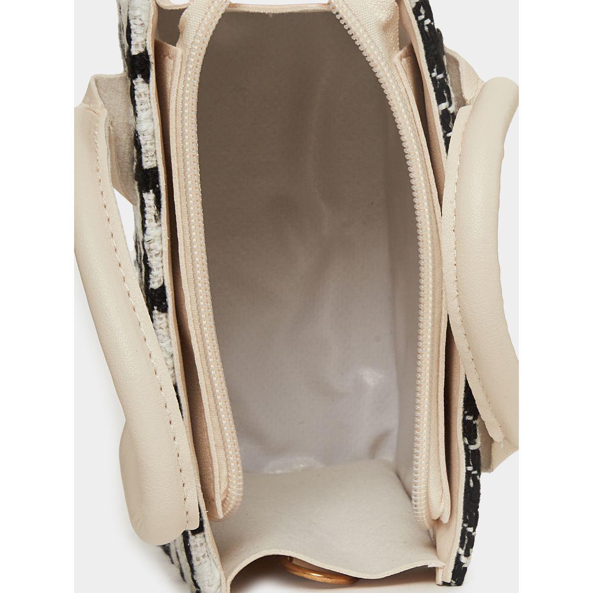 Styli Square Pattern Handbag with Detachable Strap-women-bagsandwallets-handbags-image-4