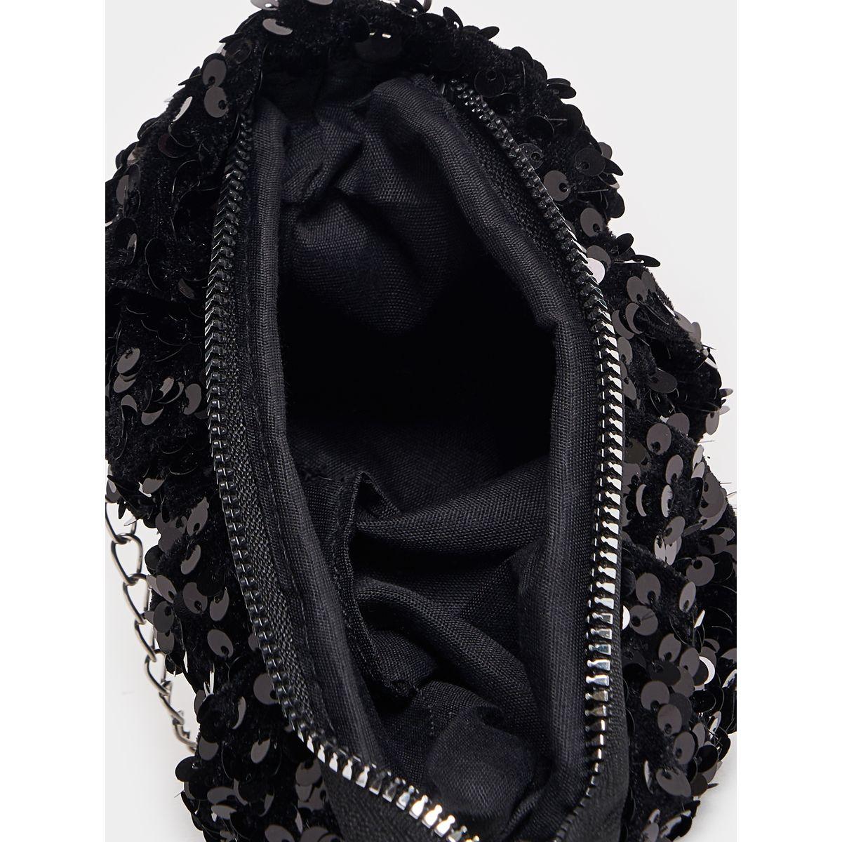 Styli Sequined Clutch with Chain Strap-women-bagsandwallets-handbags-image-4
