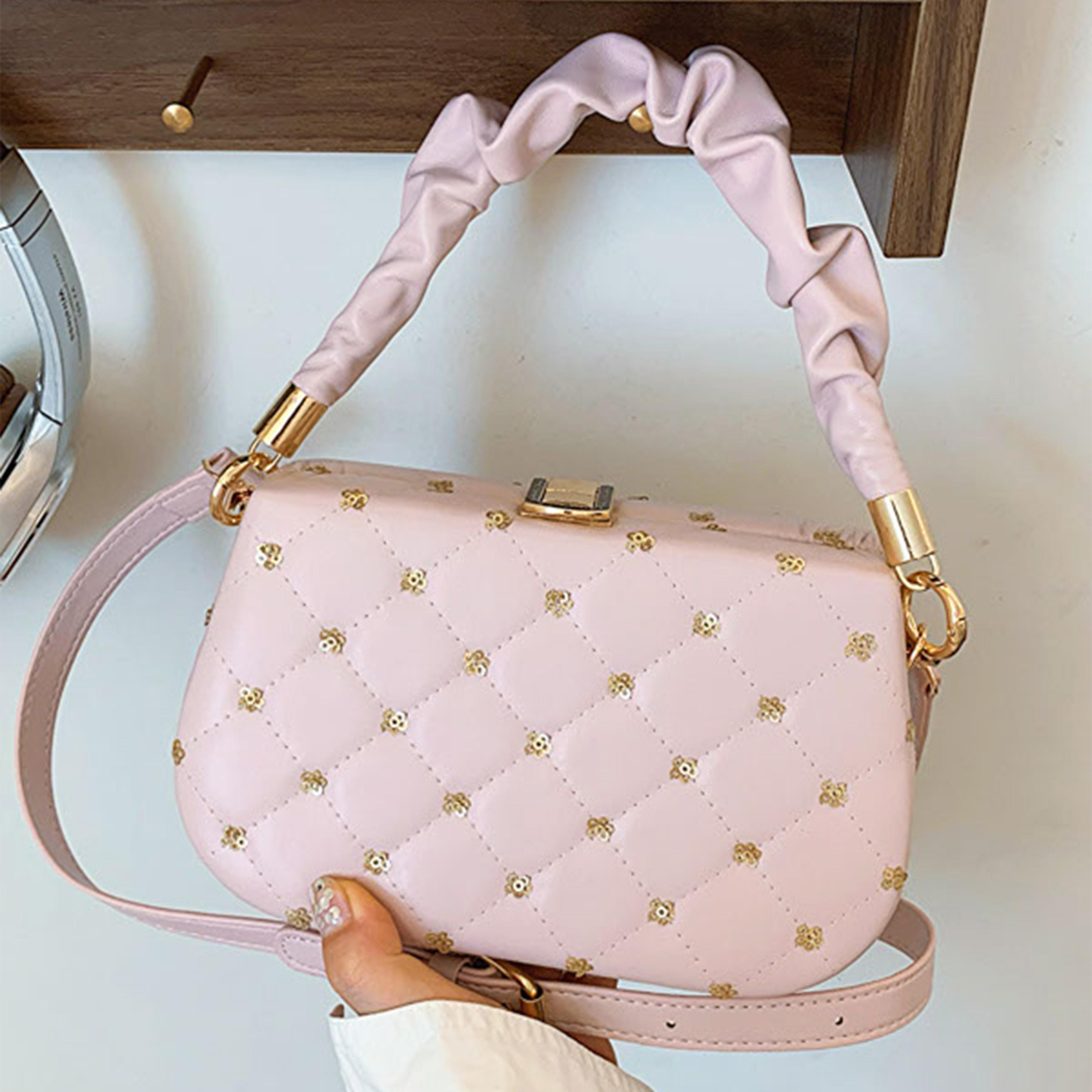 Styli Quilted Mini Handbag with Top Handle-women-bagsandwallets-handbags-image-1
