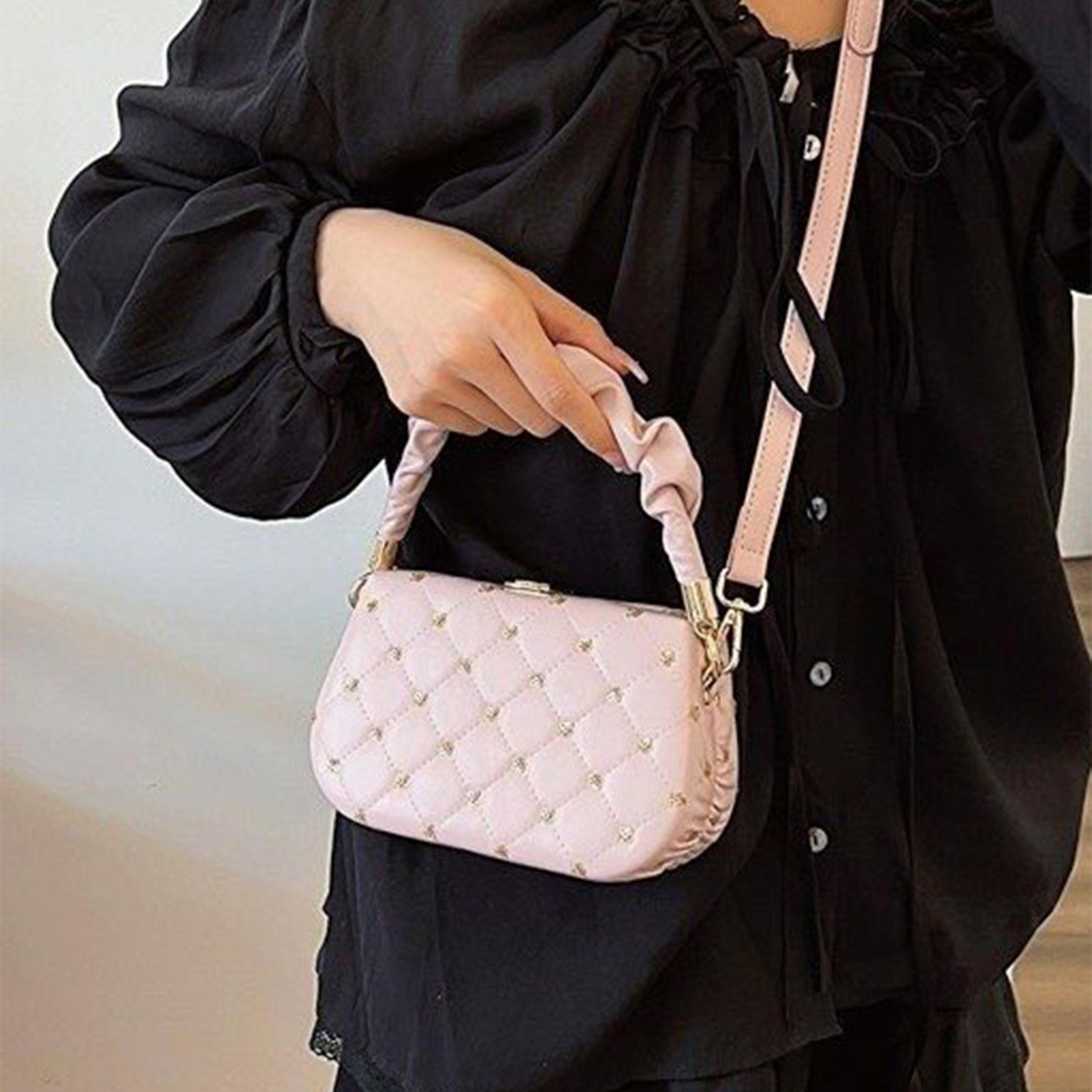 Styli Quilted Mini Handbag with Top Handle-women-bagsandwallets-handbags-image-2