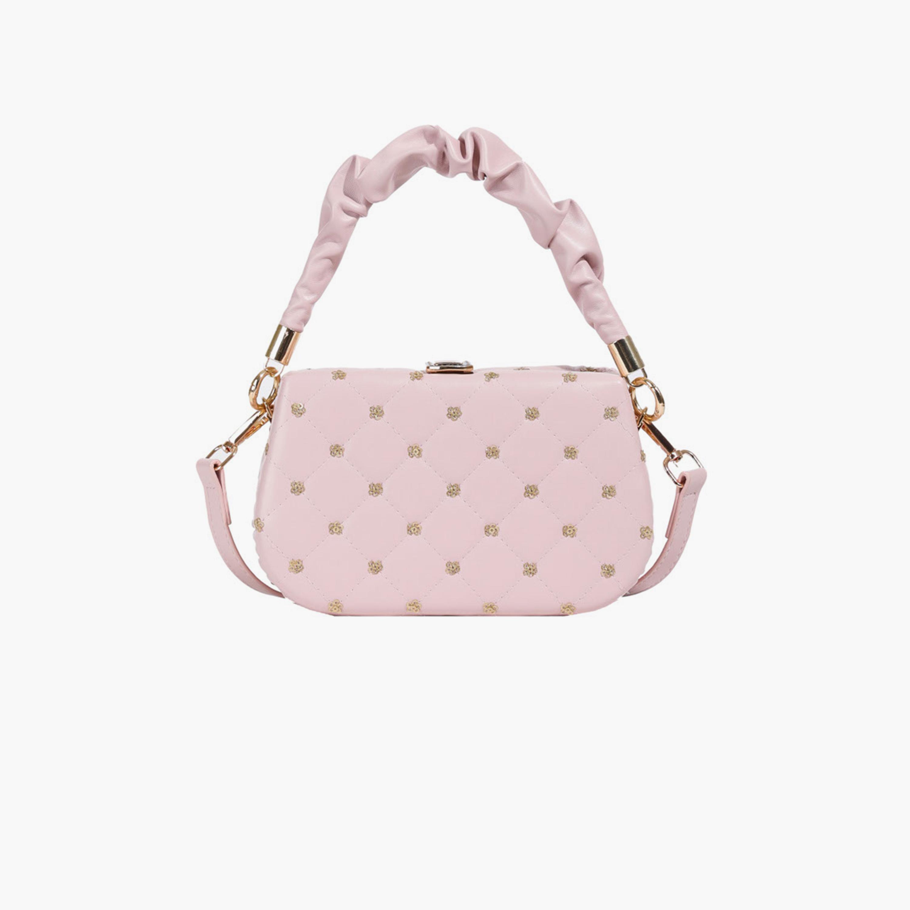 Styli Quilted Mini Handbag with Top Handle-women-bagsandwallets-handbags-image-4