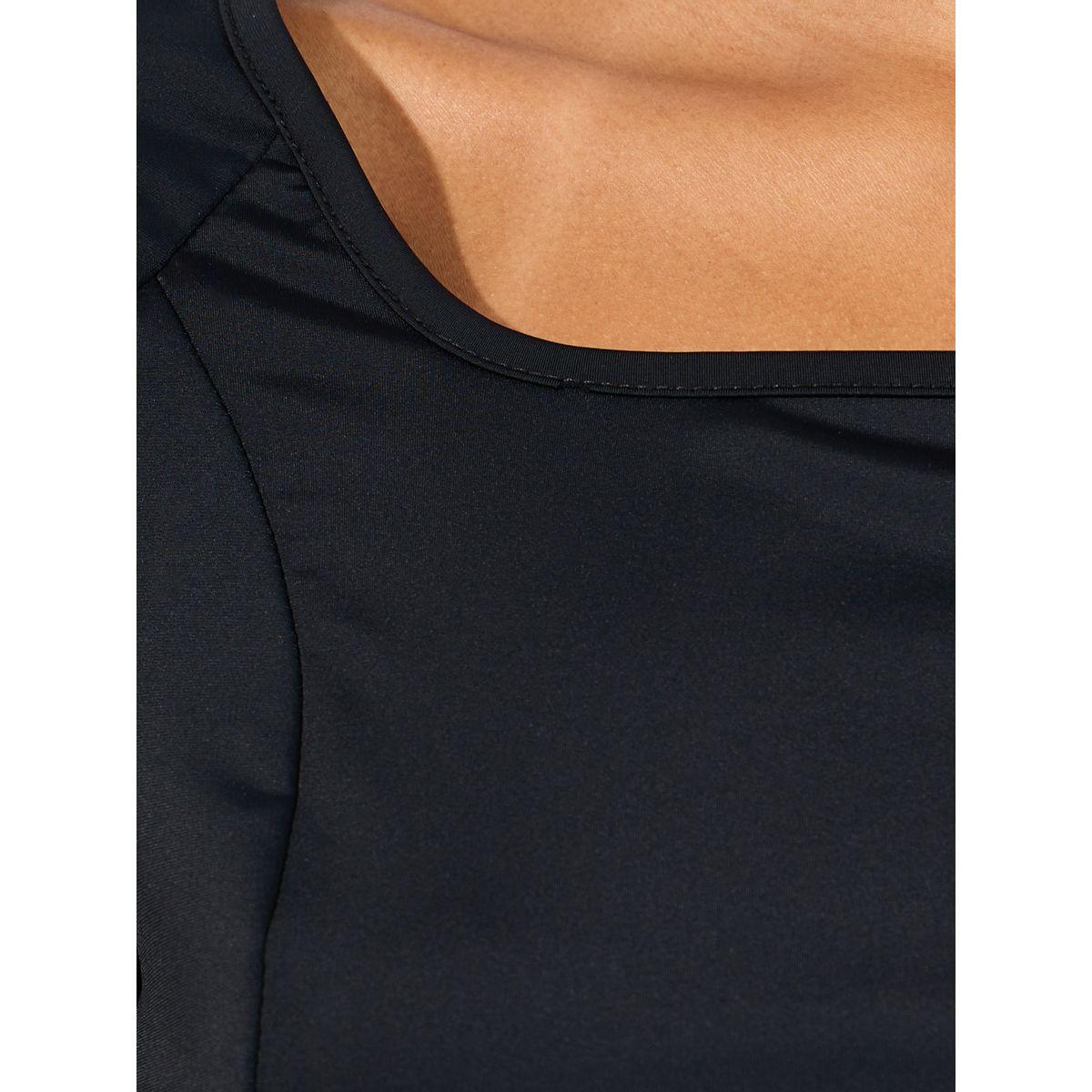 Styli Active Side Reflective Dot Detail Scoop Neck Top-sports-women-clothing-tshirtsandvests-image-3