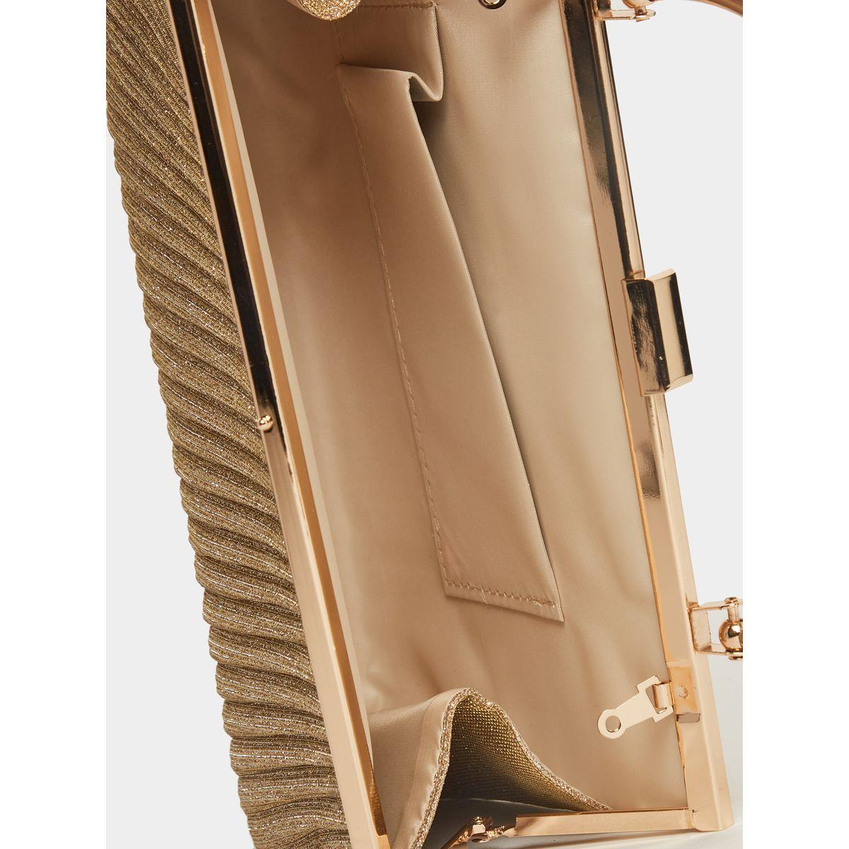 Styli Metallic Clutch Bag with Chain Strap-women-bagsandwallets-handbags-image-4