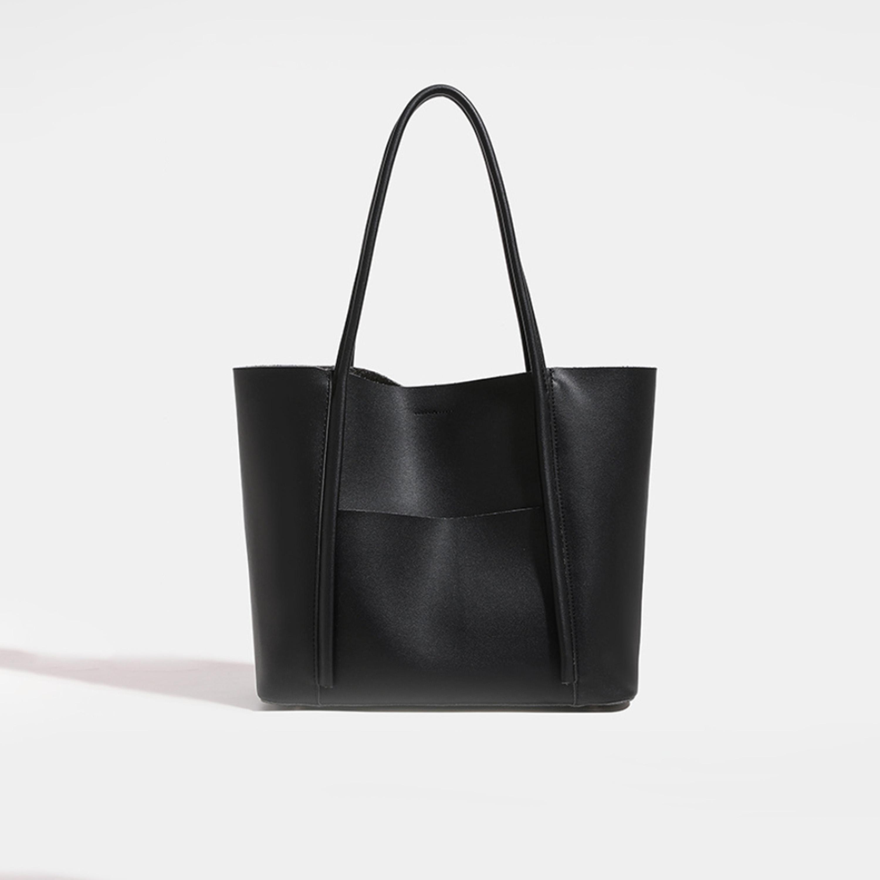 ستايلي - حقيبة كتف سادة مع جيب خارجي-women-bagsandwallets-handbags-image-1