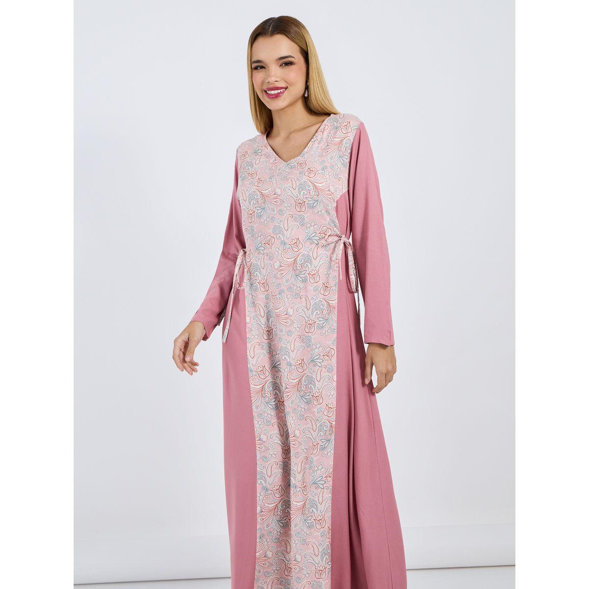جلابية مطبعة مع أربطة جانبية-women-arabicclothing-jalabiyas-image-6